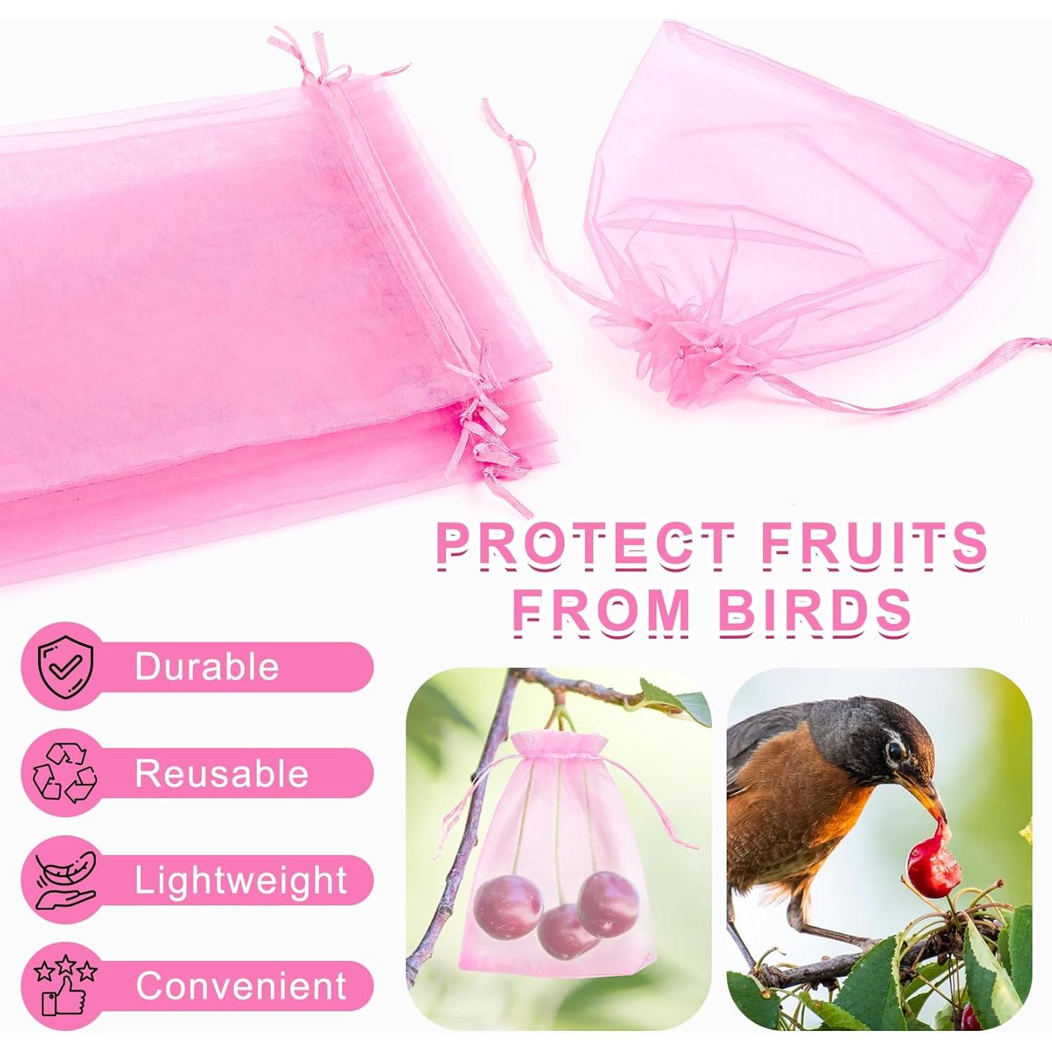 Bolsas de Organza Rosa ANZNKU 50 Piezas 10x15 cm