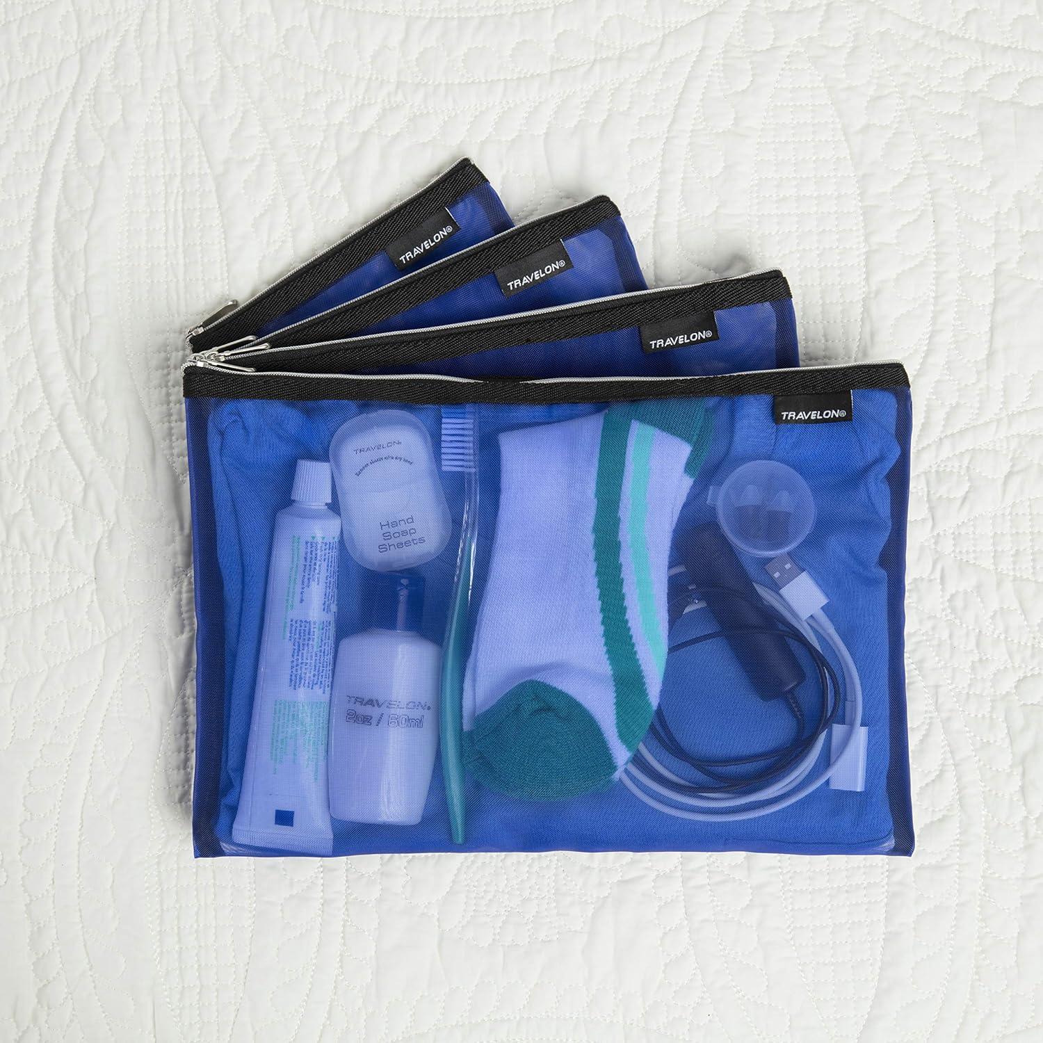 Travelon Set de 4 Bolsas de Malla Gris 24x32 cm