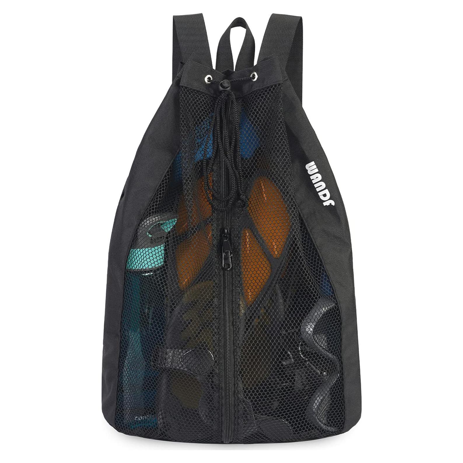 Mochila de Malla WANDF para Natación y Playa 15L Negra