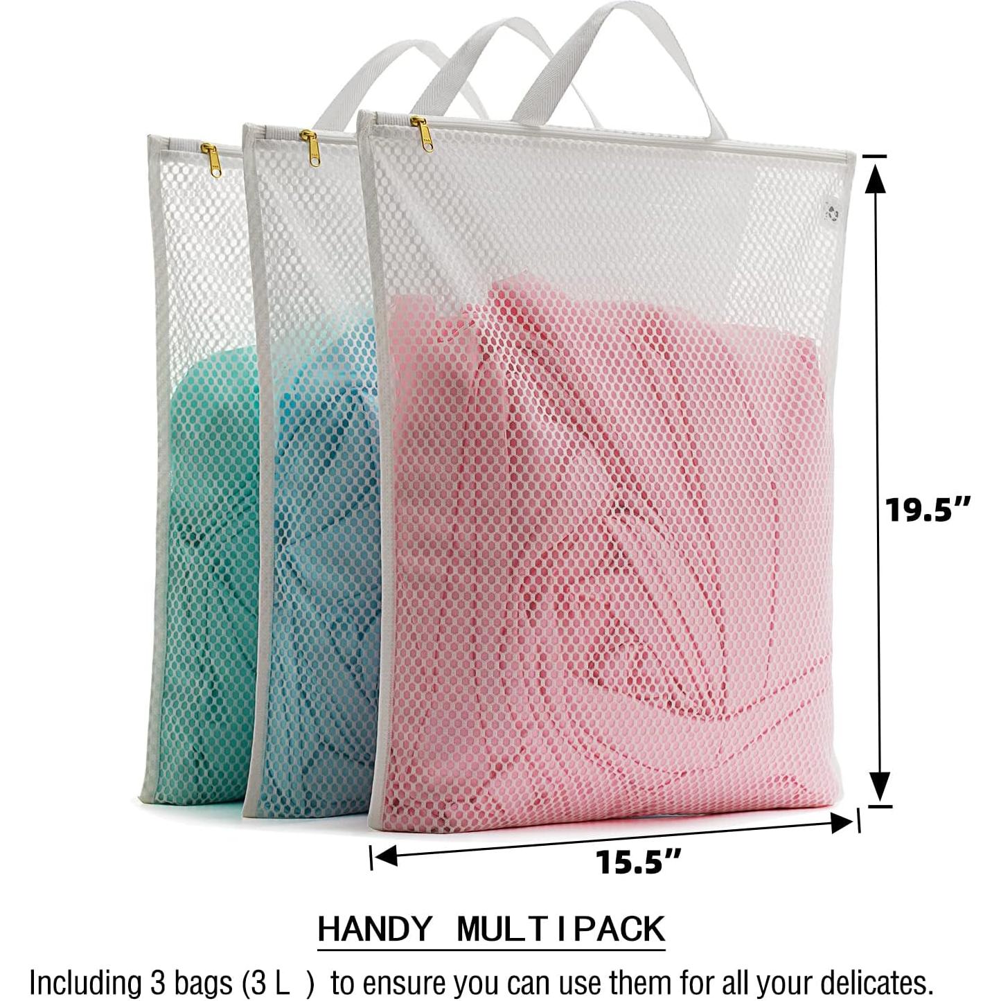 Bolsa de Lavandería Tenrai con Cierre YKK - 3 Piezas 40x48 cm