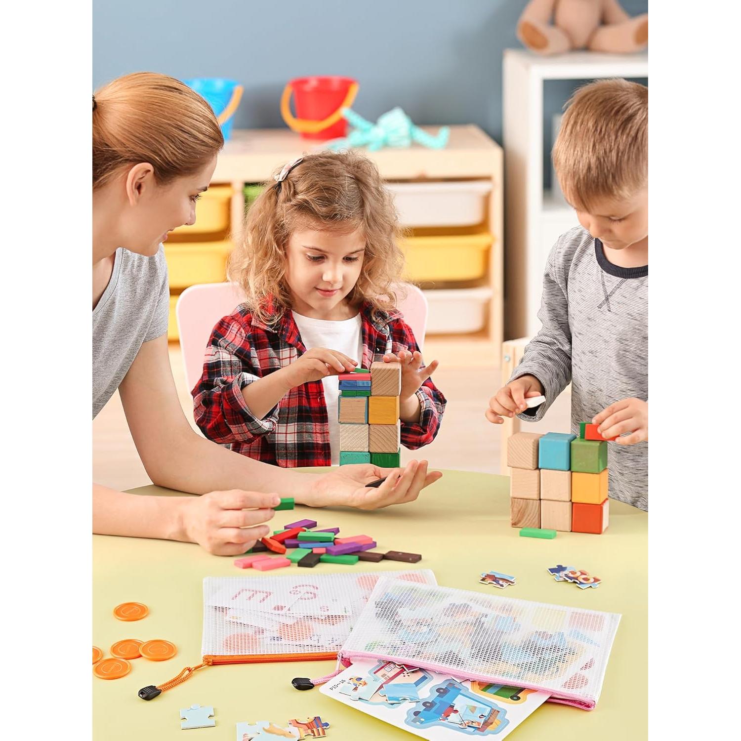 JARLINK 20 Bolsas de Malla A5 Resistentes al Agua 10 Colores