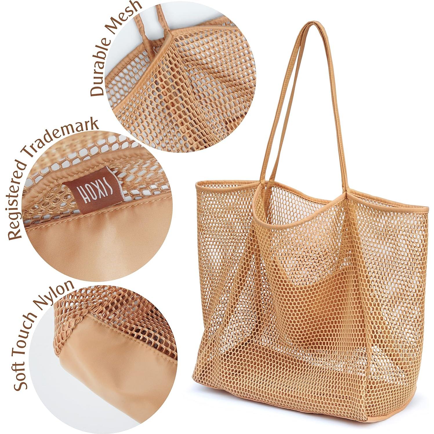Bolsa de Playa de Malla Hoxis para Mujeres 43,94x39,88cm