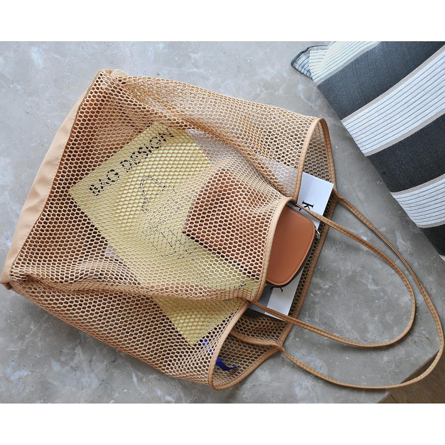 Bolsa de Playa de Malla Hoxis para Mujeres 43,94x39,88cm