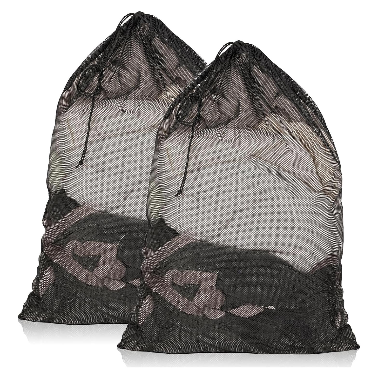 Paquete de 2 Bolsas de Lavandería PEASUG 58x86 cm Negras