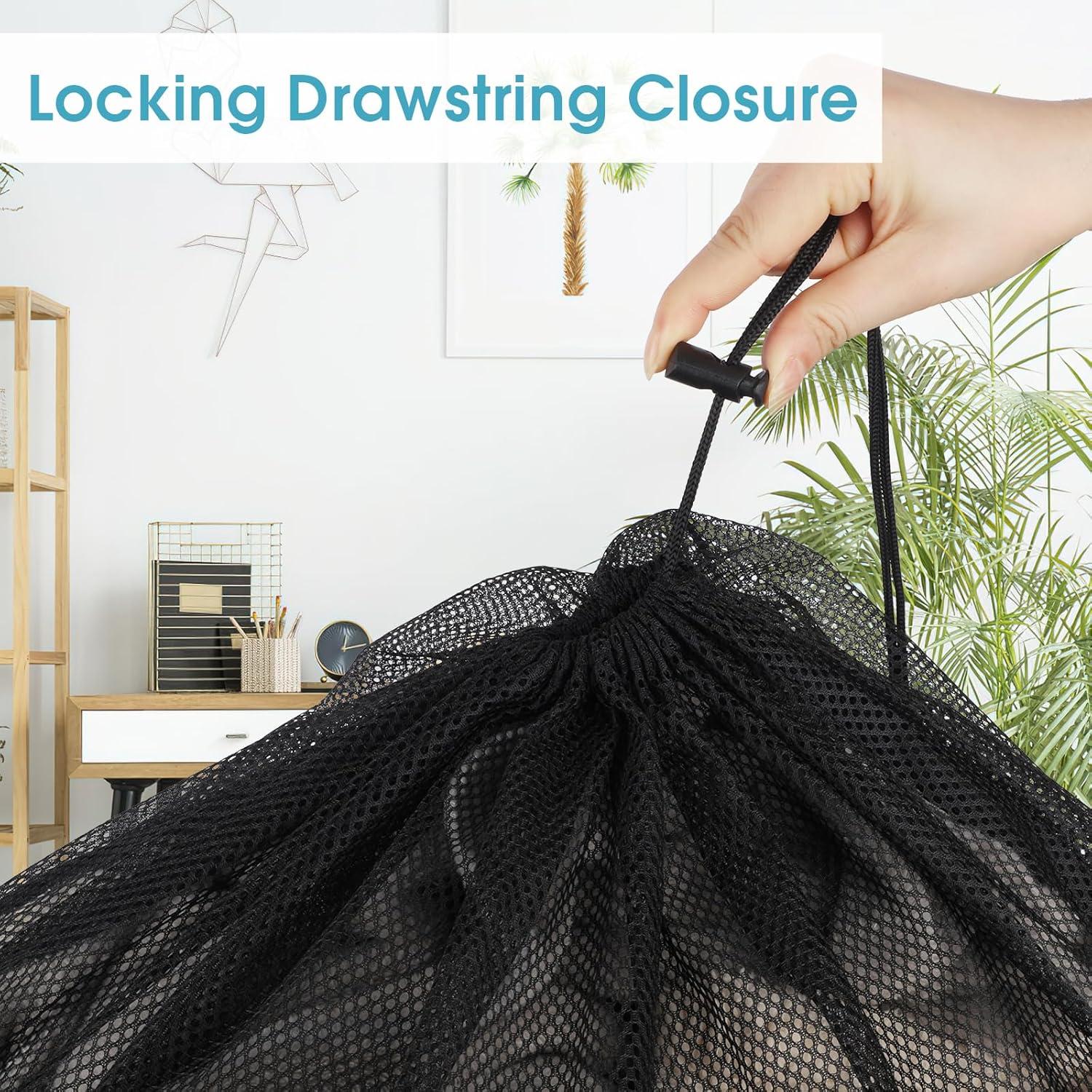 Paquete de 2 Bolsas de Lavandería PEASUG 58x86 cm Negras