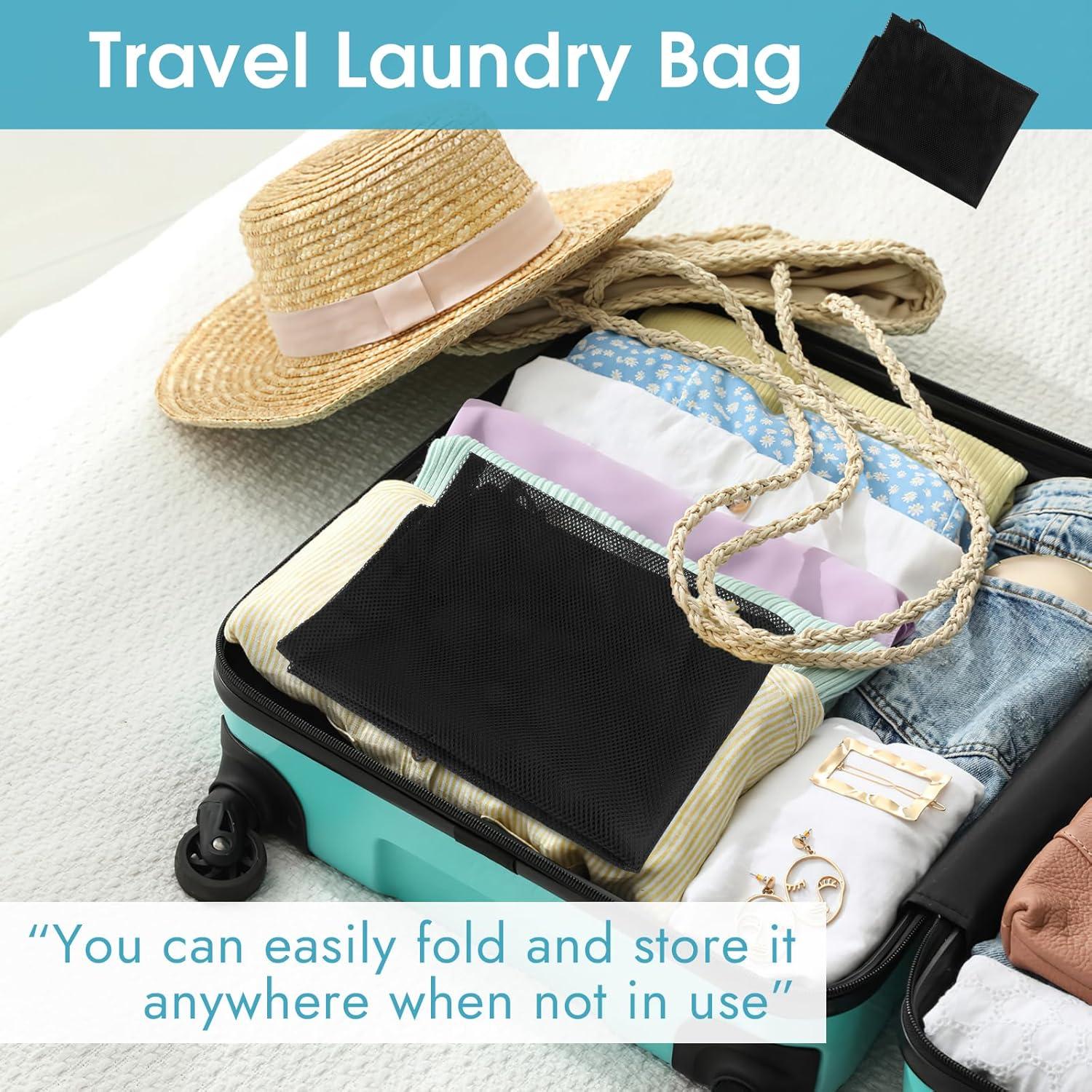 Paquete de 2 Bolsas de Lavandería PEASUG 58x86 cm Negras