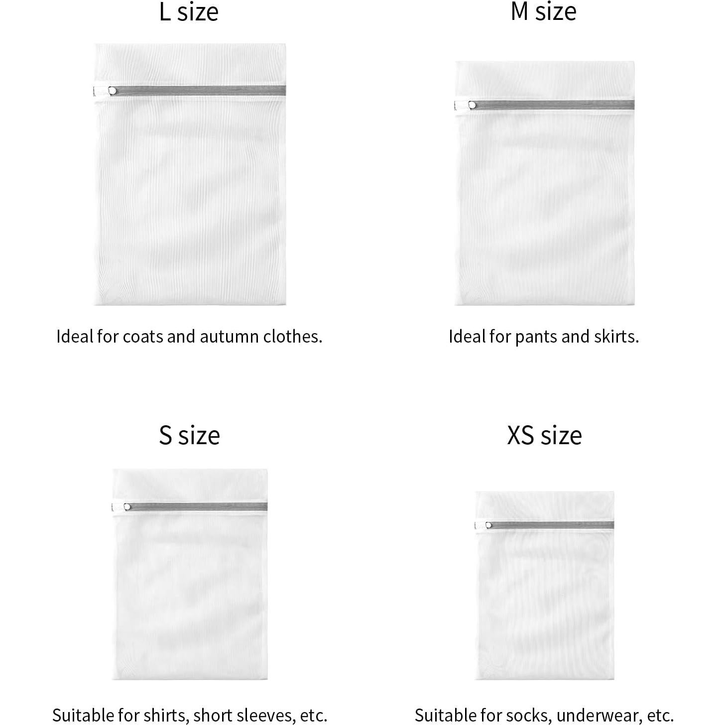 Paquete de 10 bolsas de lavandería MDSXO con cremallera