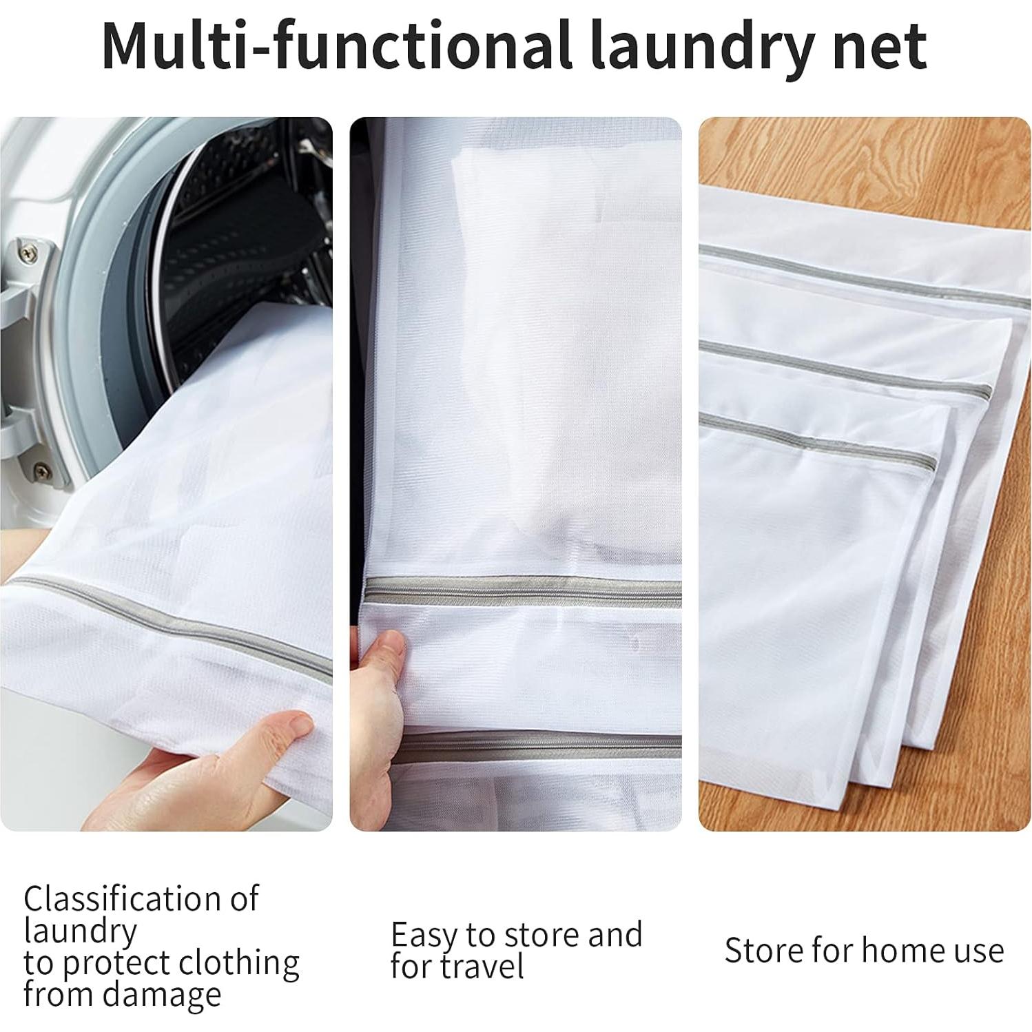 Paquete de 10 bolsas de lavandería MDSXO con cremallera