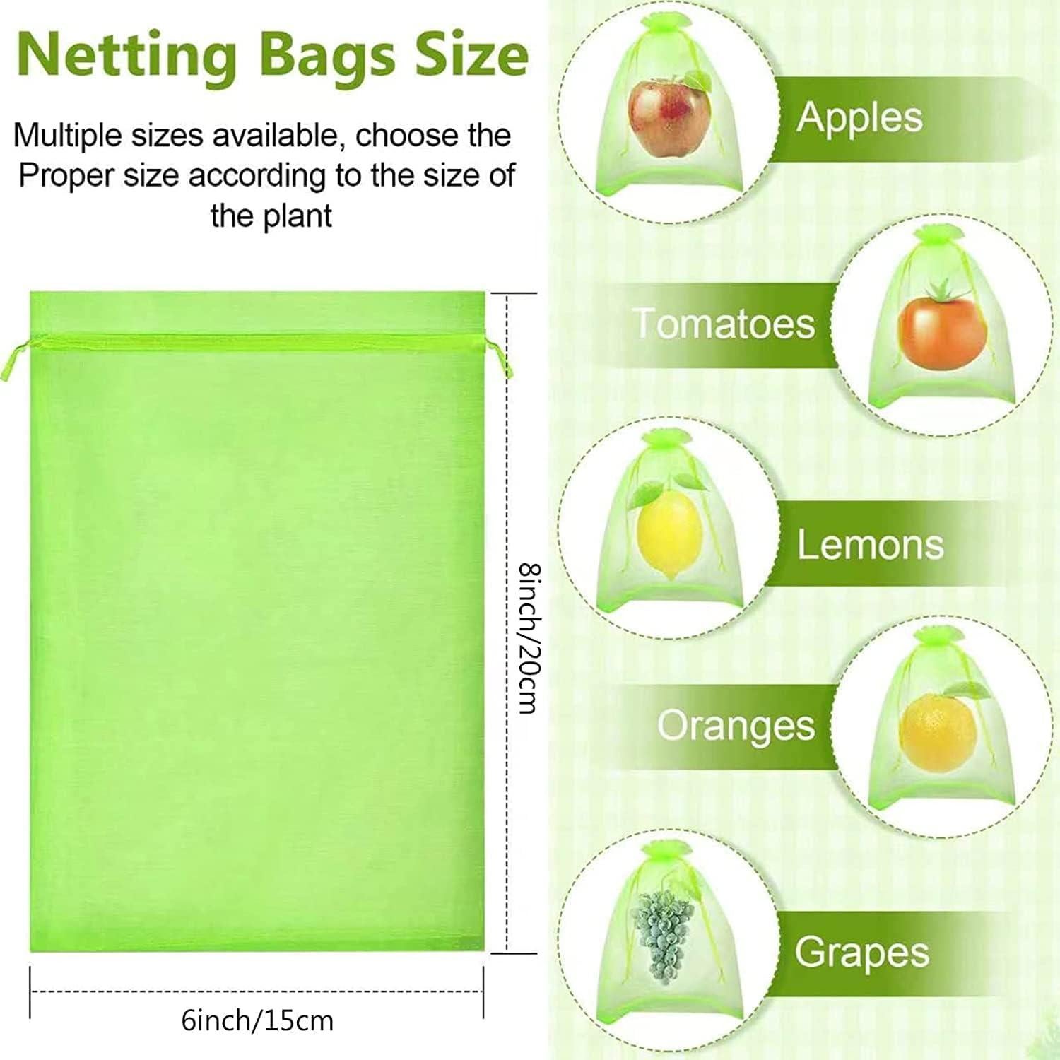 Bolsas de Protección de Frutas RIFNY 100 Pcs 15x20 cm Verde