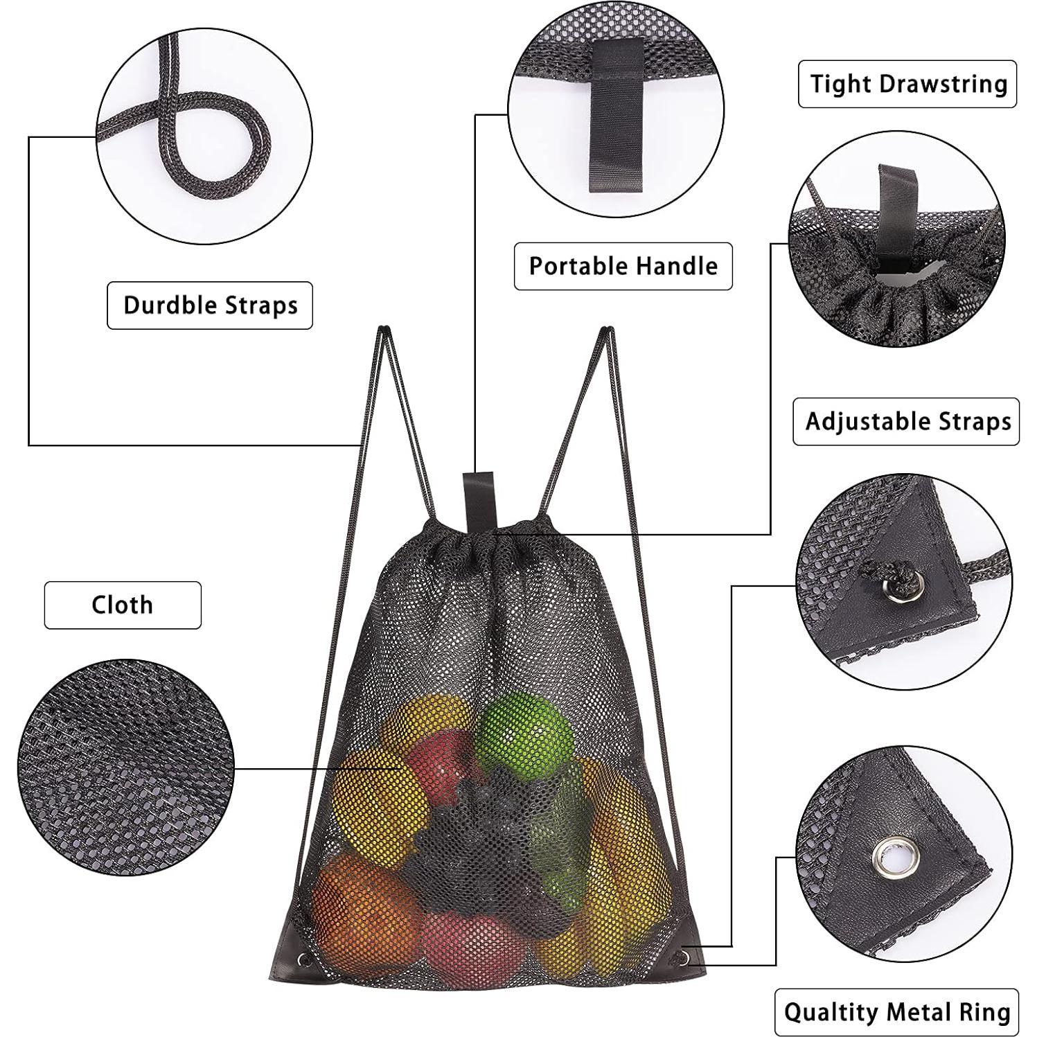 HAOGUAGUA 2 Piezas Bolsa de Malla con Cierre para Gimnasio