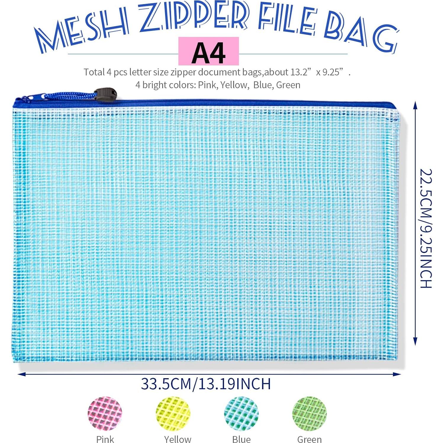 Bolsas de Malla con Cremallera LEOBRO 4 pcs 33.8x23.5 cm