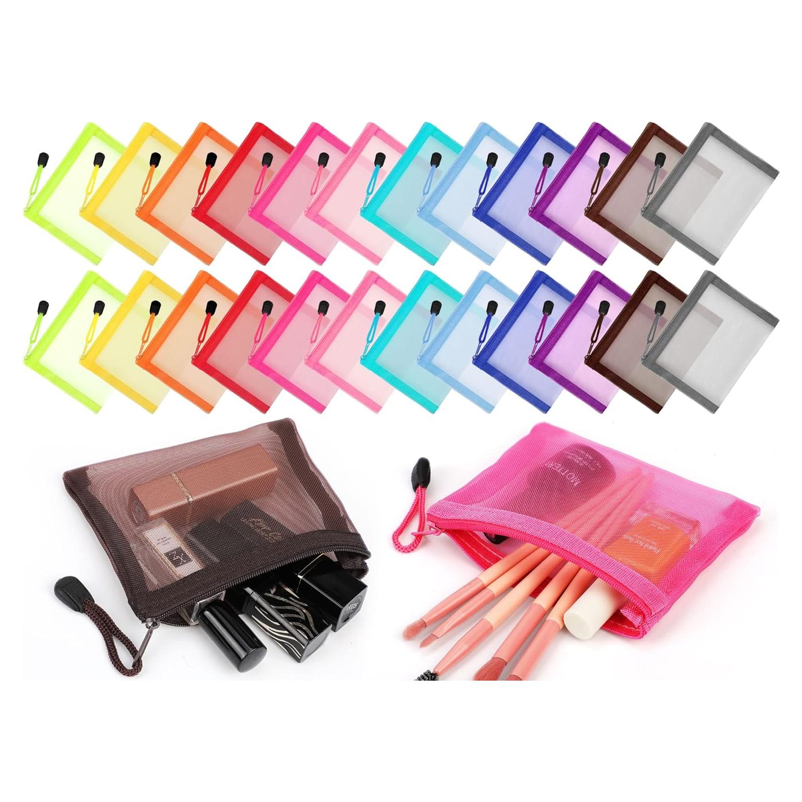 Jexine 24 Mini Bolsas de Malla con Cremallera 13x10 cm