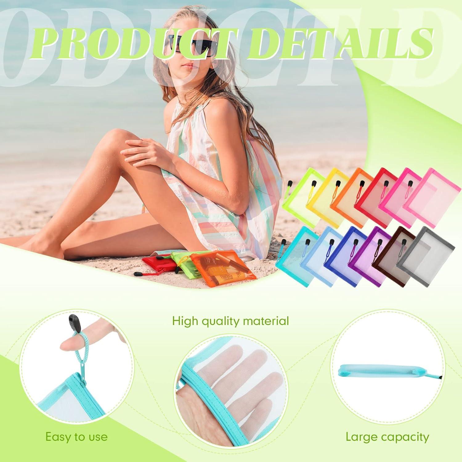 Jexine 24 Mini Bolsas de Malla con Cremallera 13x10 cm