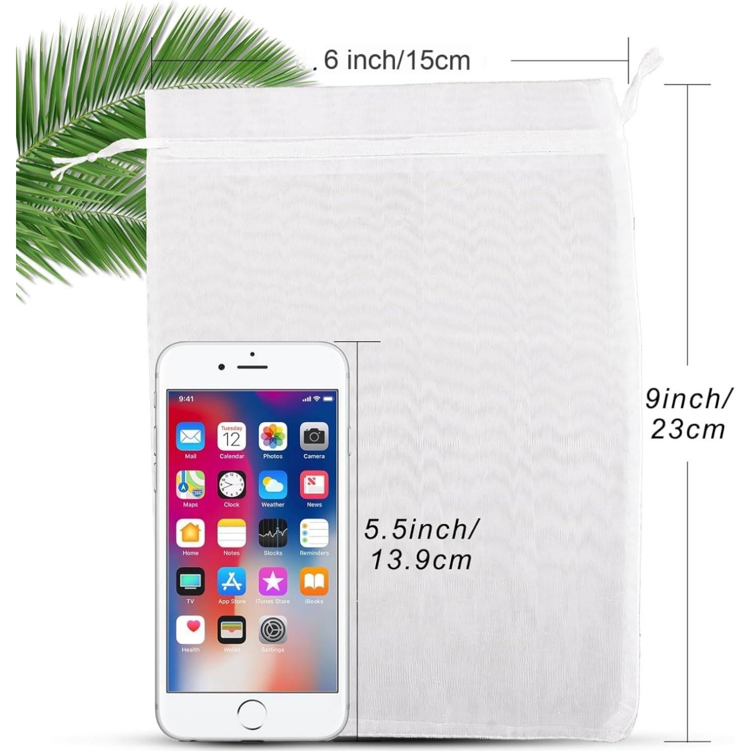 Bolsas de Organza Blancas ANZNKU 50 Piezas 15x23 cm