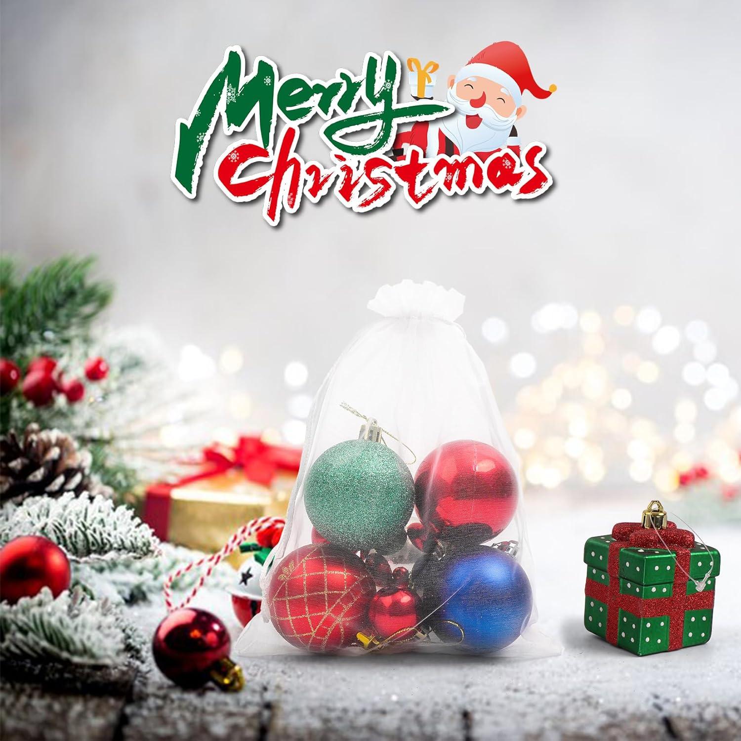 Bolsas de Organza Blancas ANZNKU 50 Piezas 15x23 cm