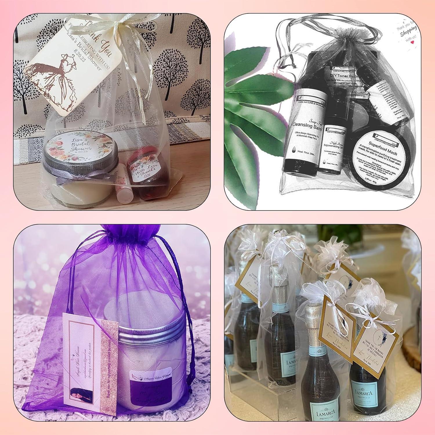 Bolsas de Organza Blancas ANZNKU 50 Piezas 15x23 cm