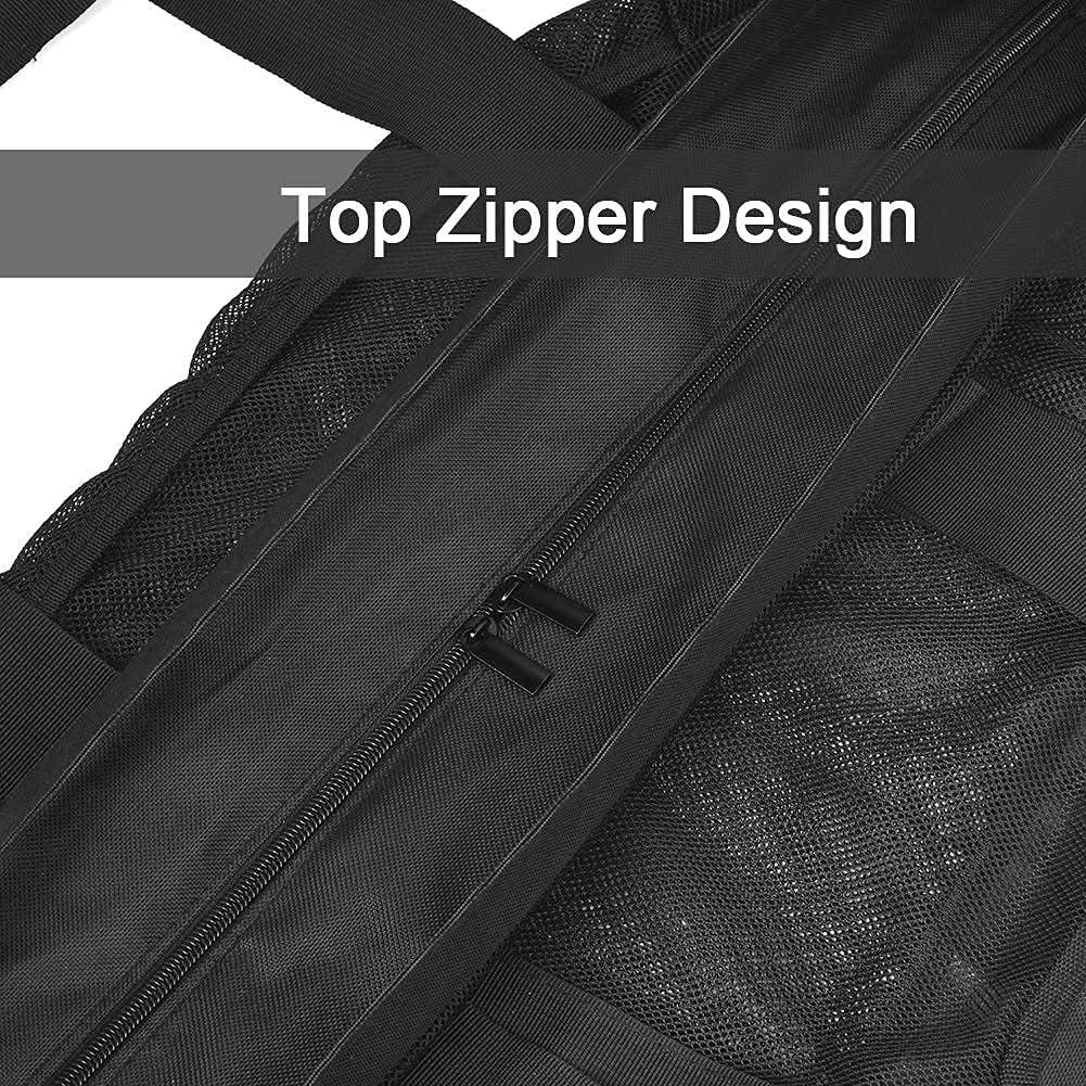 Bolsa de Playa Extra Grande GOTDYA Malla Negra 61x22x46cm