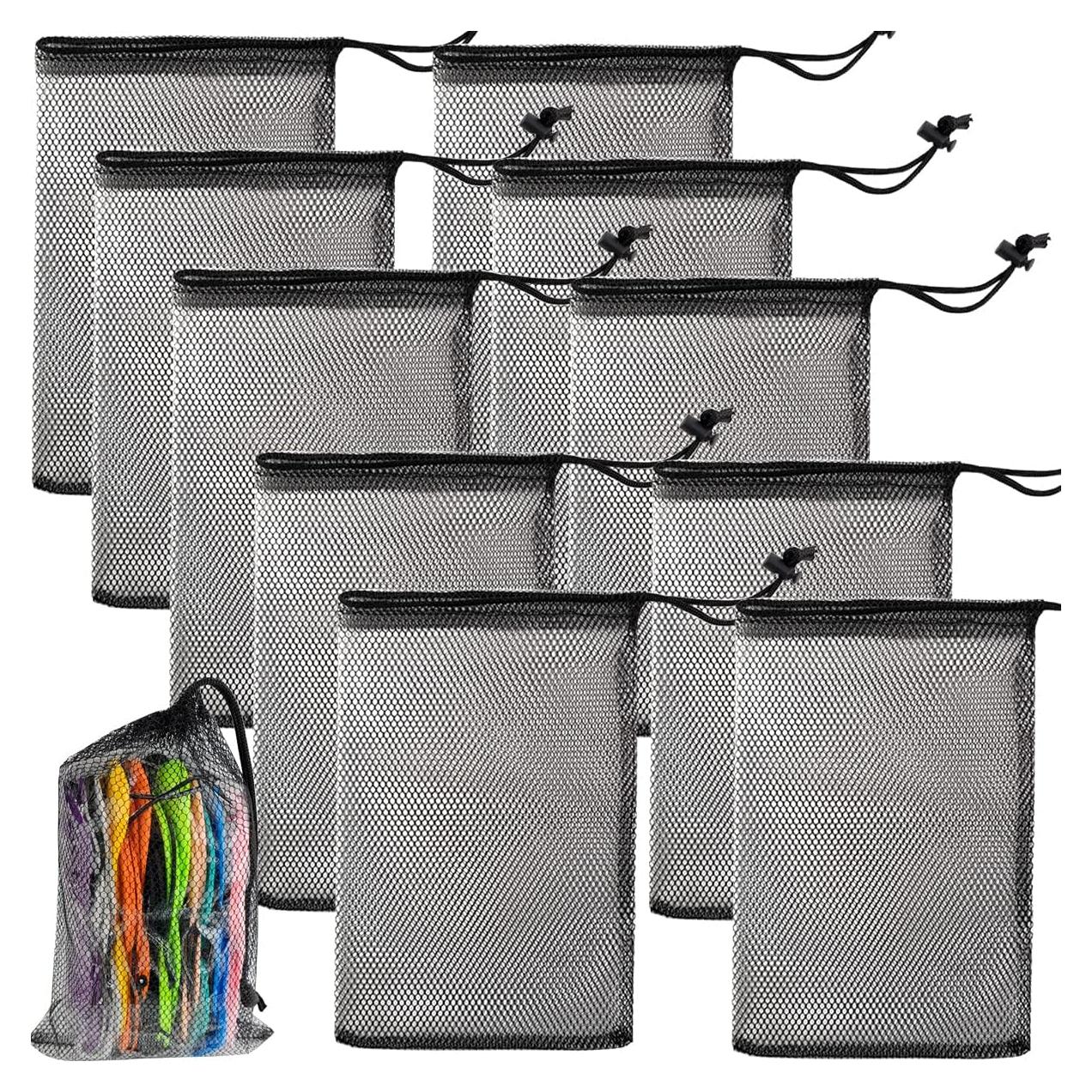 GXXMEI 10 Bolsas de Malla Nylon 20x30 cm con Cordón