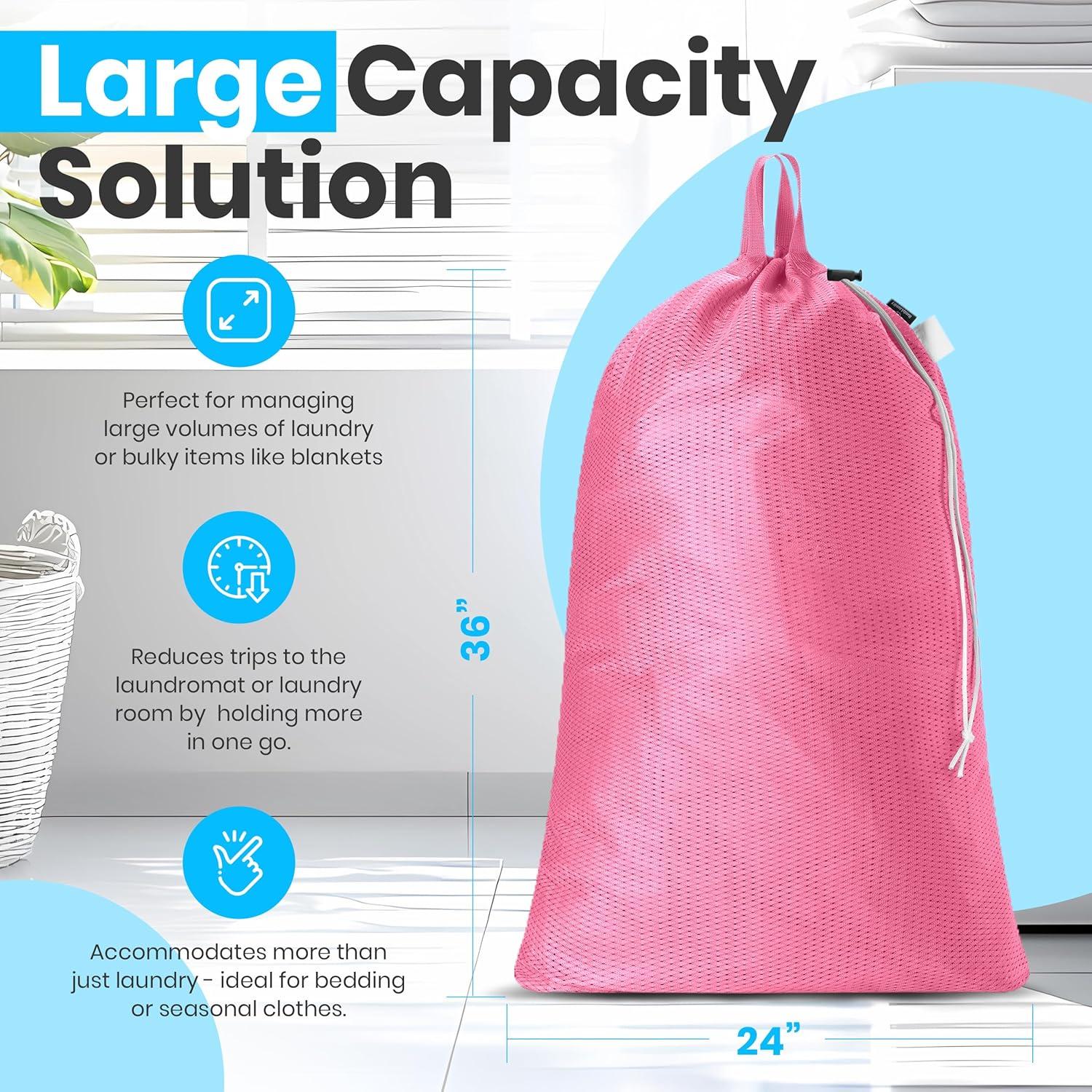 Bolsa de lavandería malla rosa Handy Laundry 1-Pack