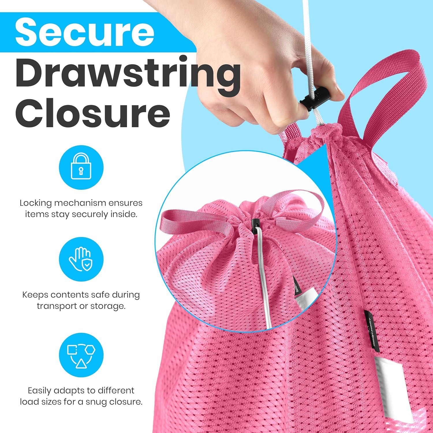 Bolsa de lavandería malla rosa Handy Laundry 1-Pack