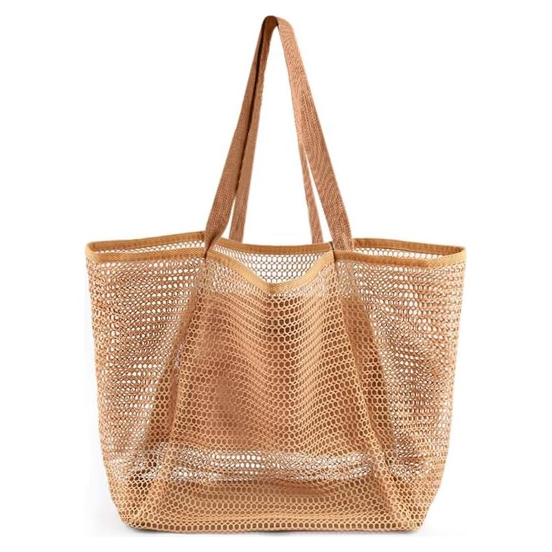 Bolsa de Playa Malla Impermeable para Mujeres - Marrón