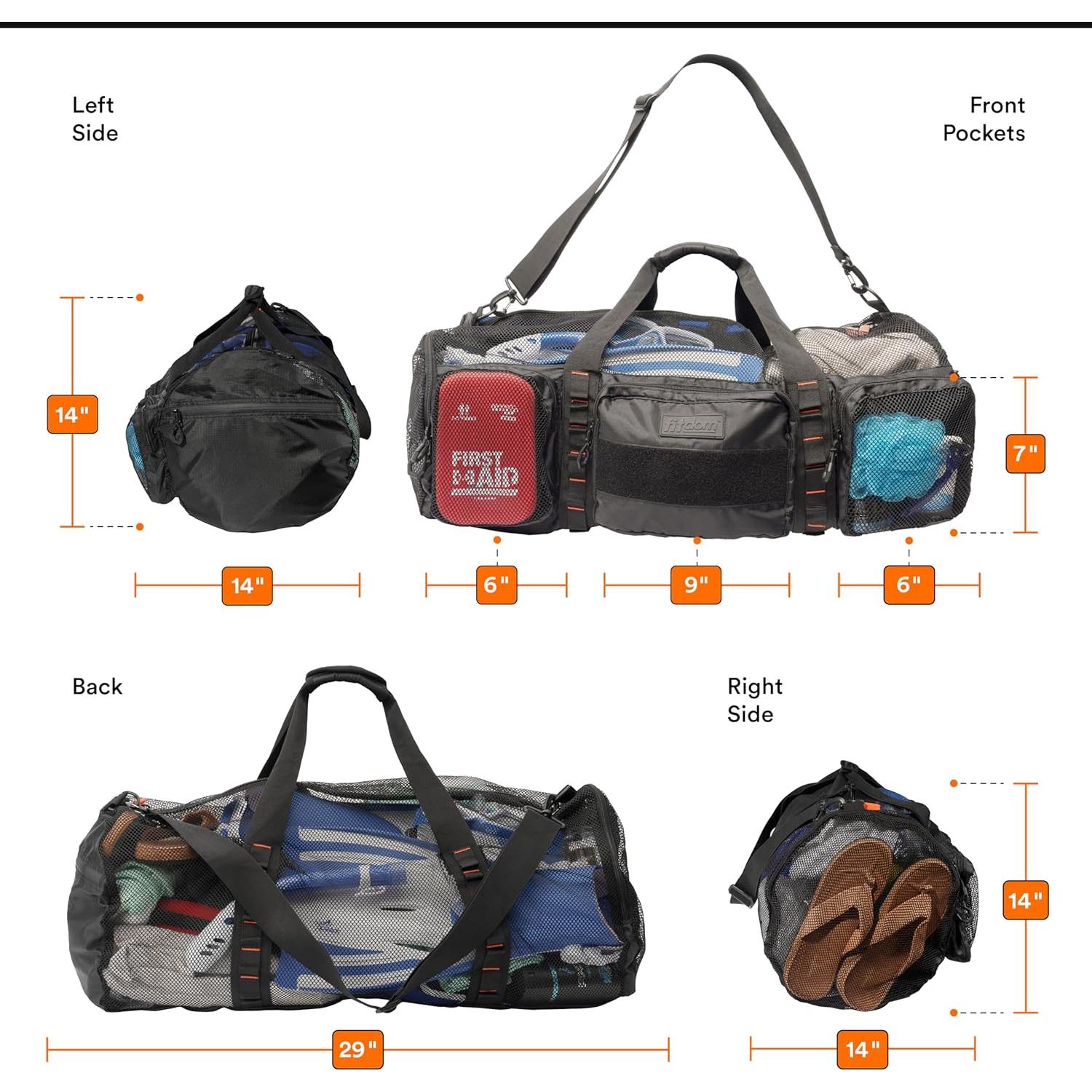 Bolsa de Malla 90L Fitdom para Buceo y Playa