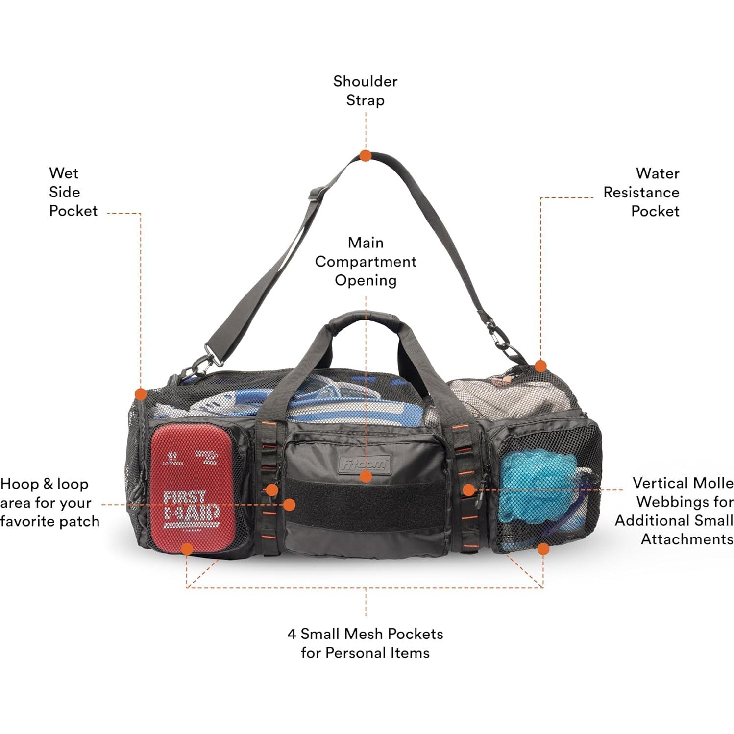 Bolsa de Malla 90L Fitdom para Buceo y Playa