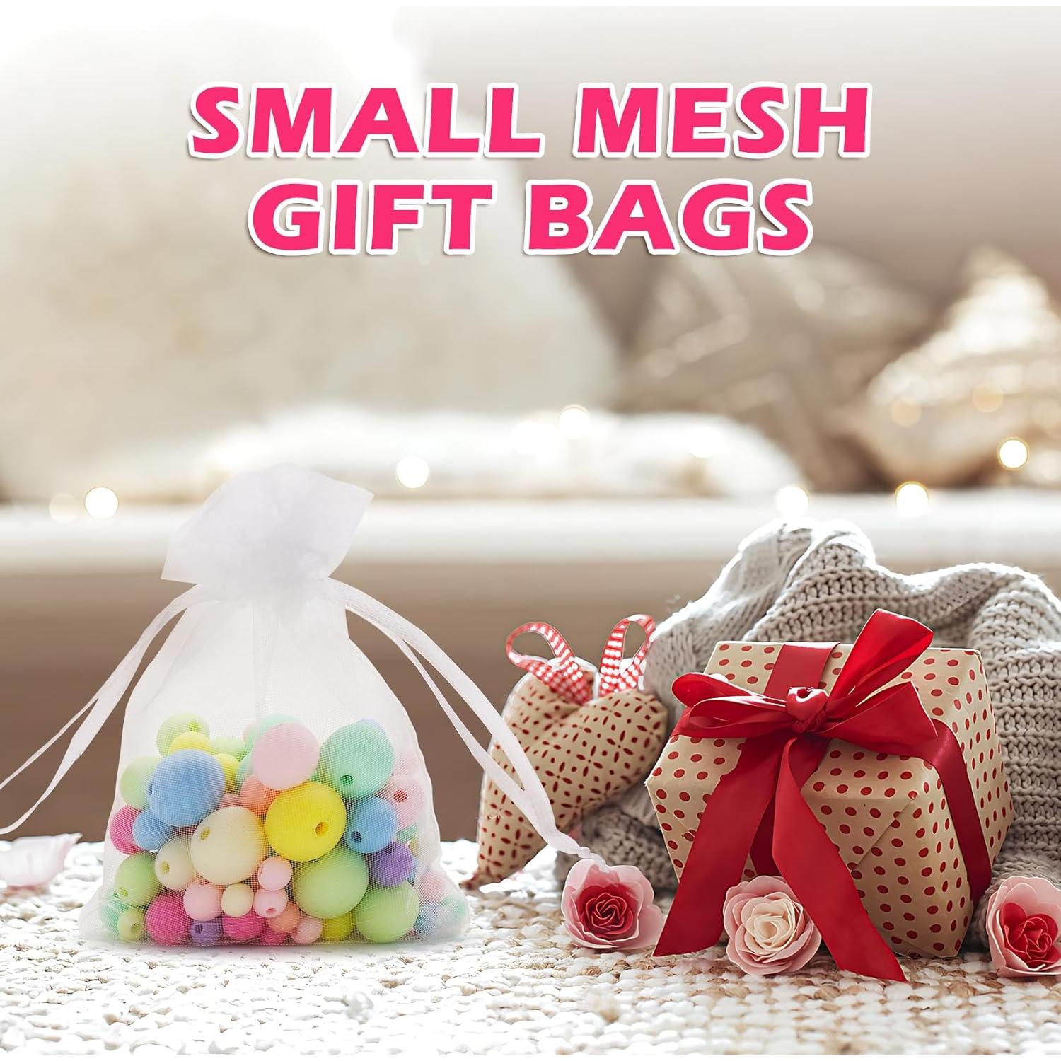 Bolsas de Organza Blancas ANZNKU 50 Piezas 7,62x10,16 cm