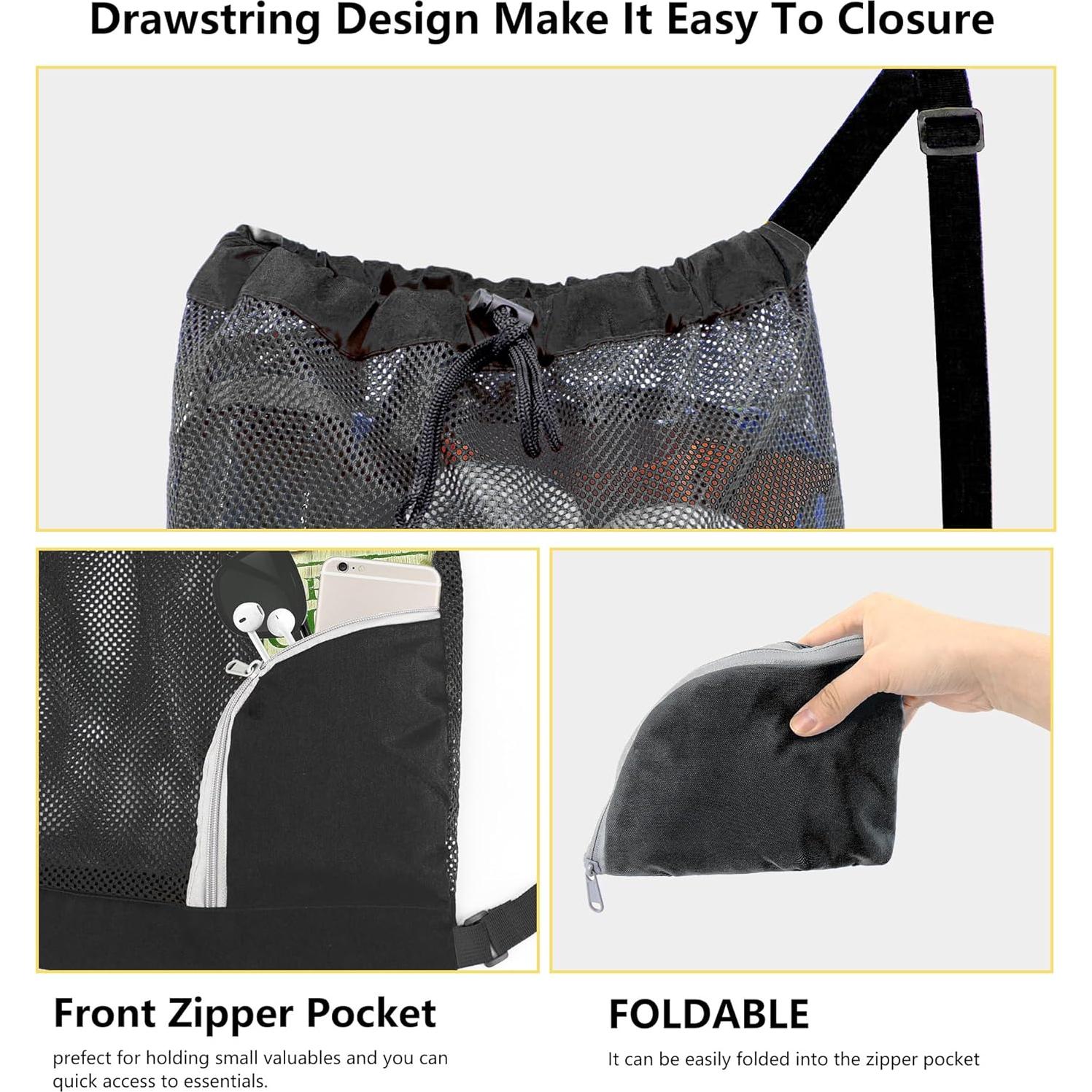 Mochila de Malla BeeGreen Unisex 45x65cm para Gimnasio