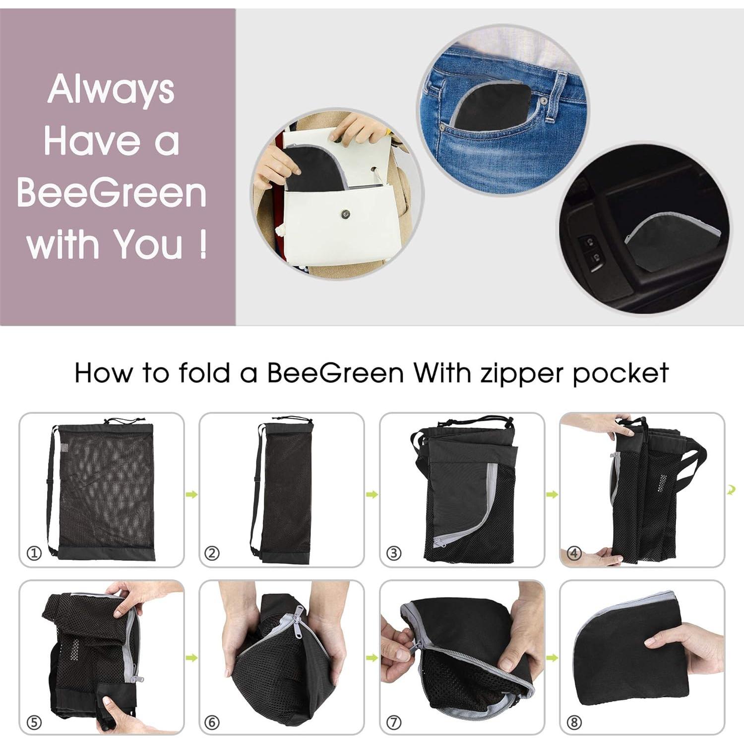 Mochila de Malla BeeGreen Unisex 45x65cm para Gimnasio