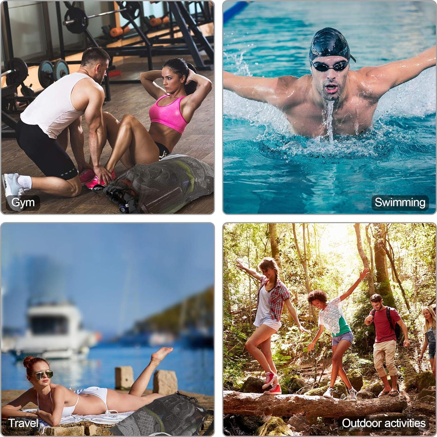 Mochila de Malla BeeGreen Unisex 45x65cm para Gimnasio