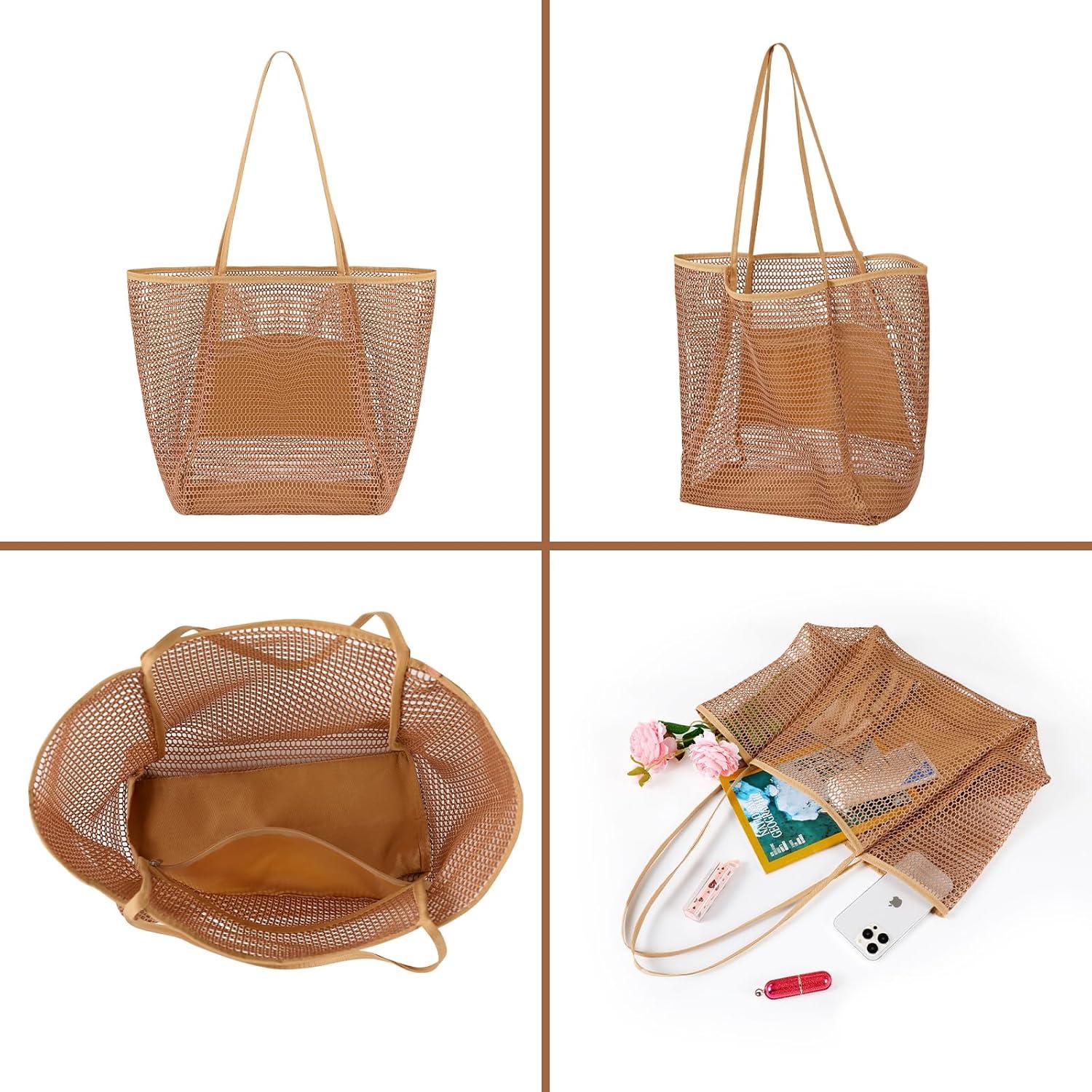 Bolsa de Playa Plegable Tavaleu Malla Impermeable 35x16x39cm