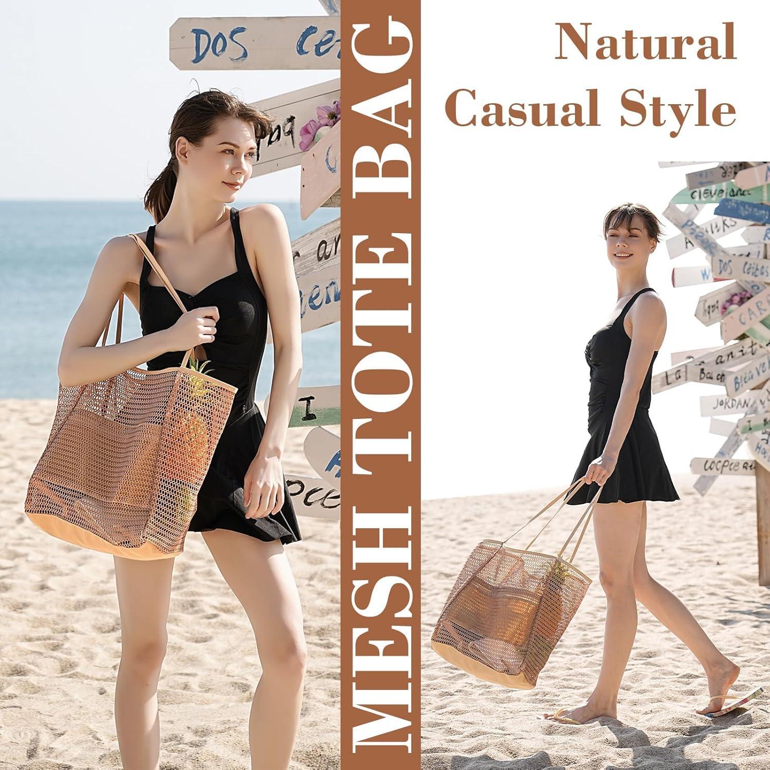 Bolsa de Playa Plegable Tavaleu Malla Impermeable 35x16x39cm