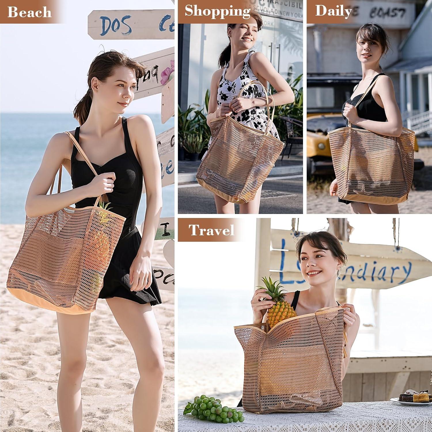 Bolsa de Playa Plegable Tavaleu Malla Impermeable 35x16x39cm