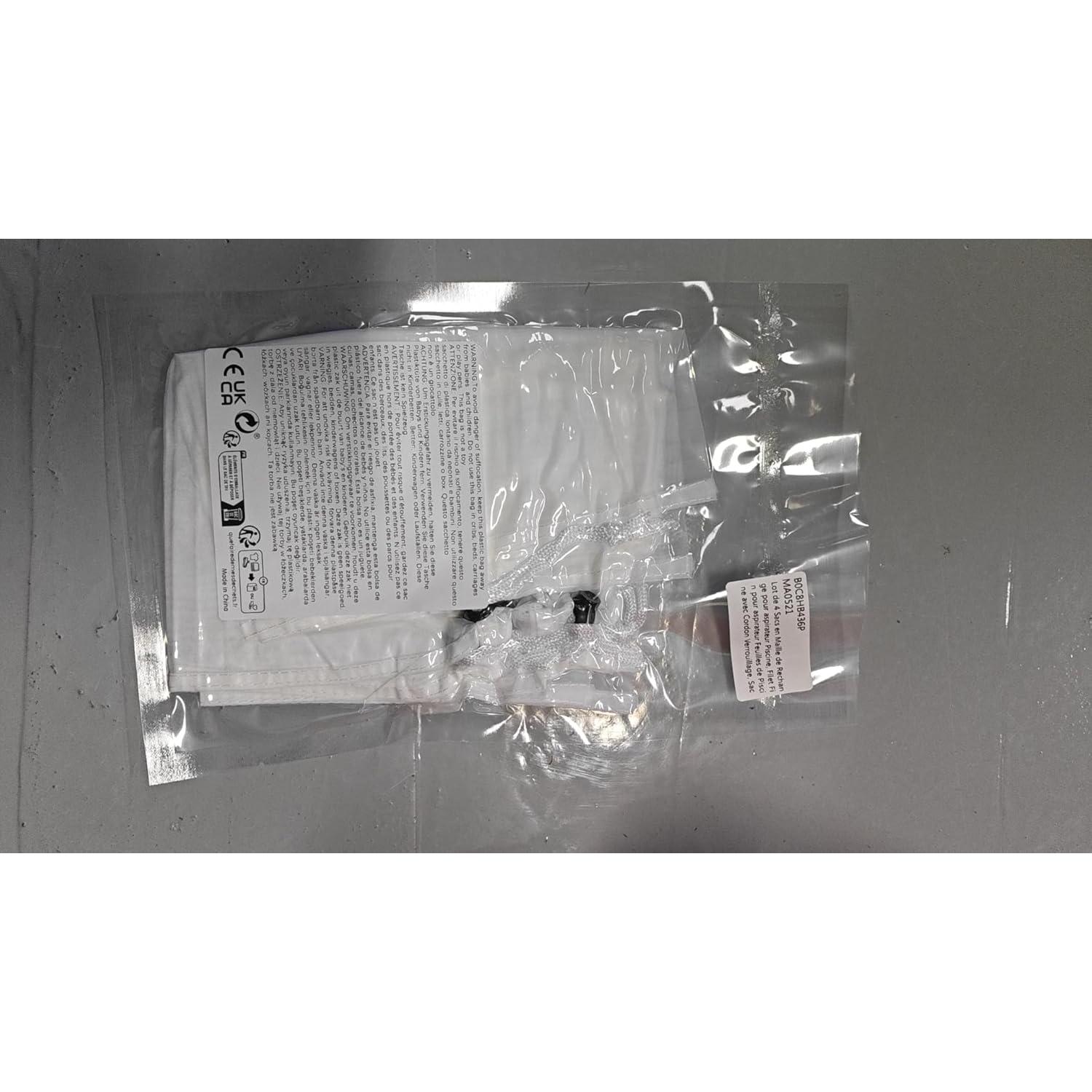 4 Bolsas de Reemplazo para Aspiradora de Piscina CANIPHA 22x32cm