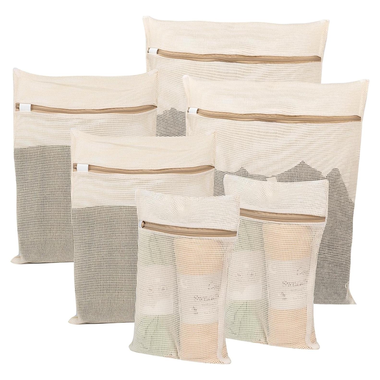 Bolsa de Lavandería de Malla Algodón 6 Piezas NAHADS