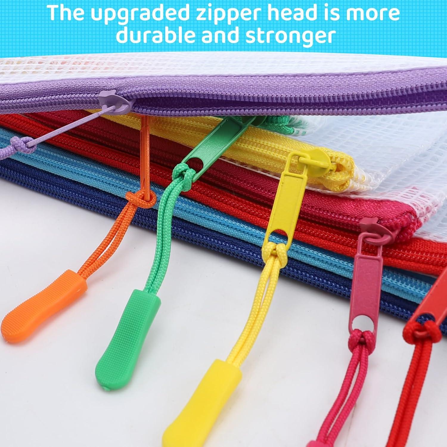 24 Piezas Bolsa de Malla con Cierre YOPCDJ A4 Colorido