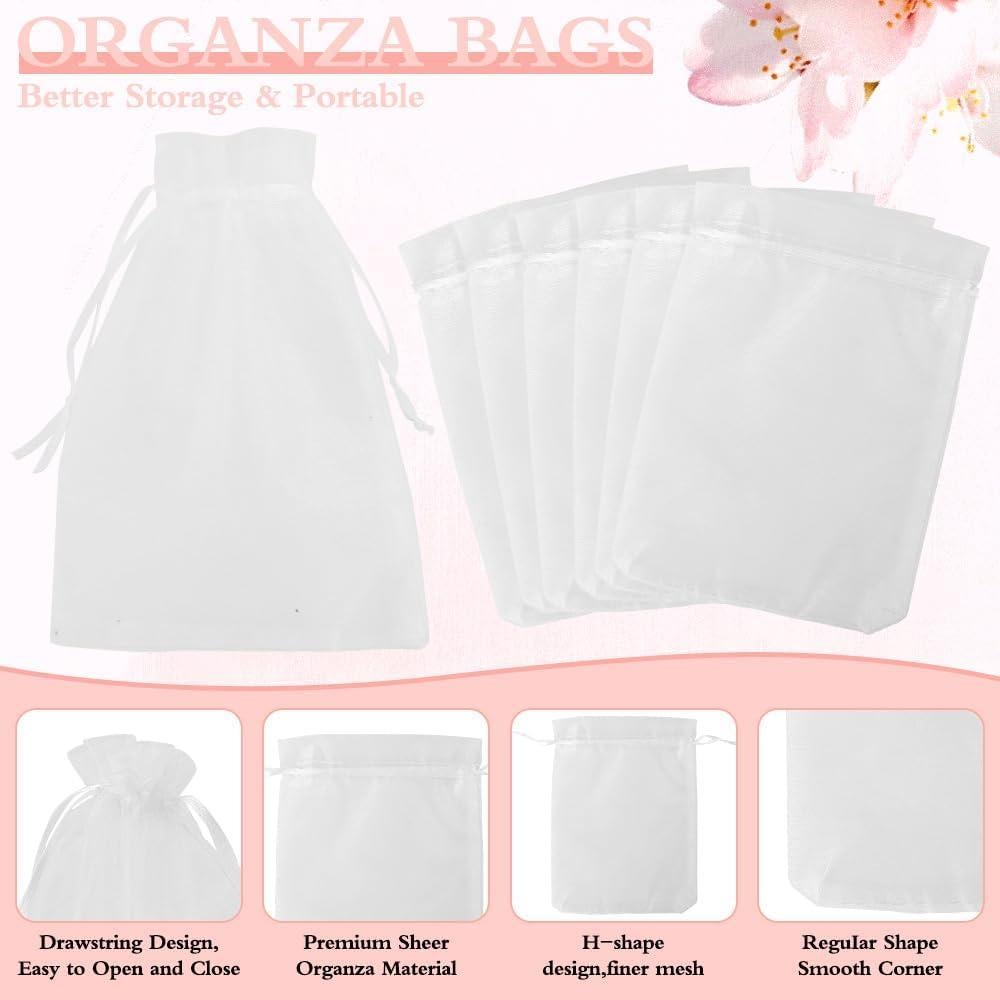 Bolsas de Organza 50 Pcs 12,7 x 17,8 cm Diueoly