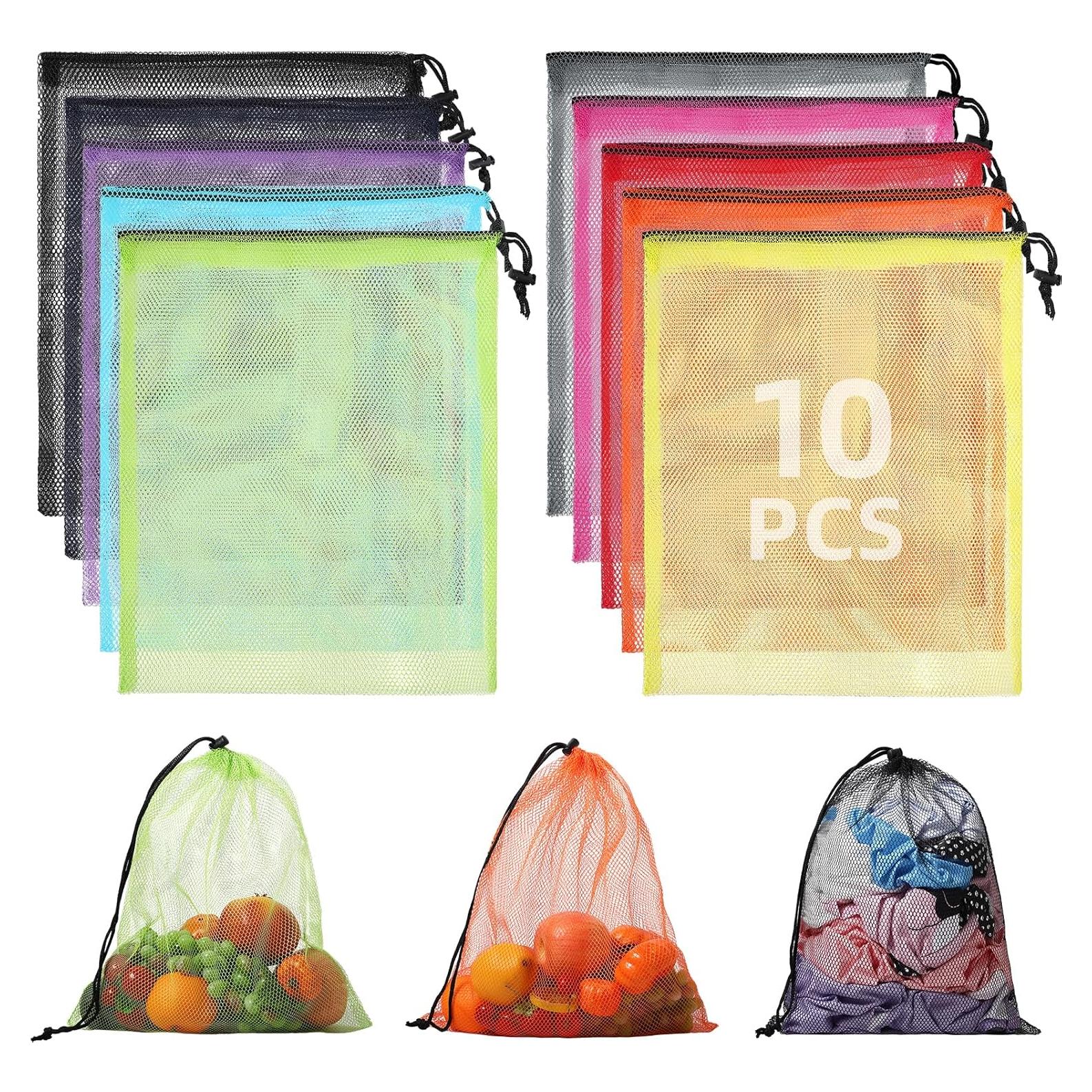 Bolsa de Malla WSBArt 10pcs 33x38cm Multicolor con Cordón
