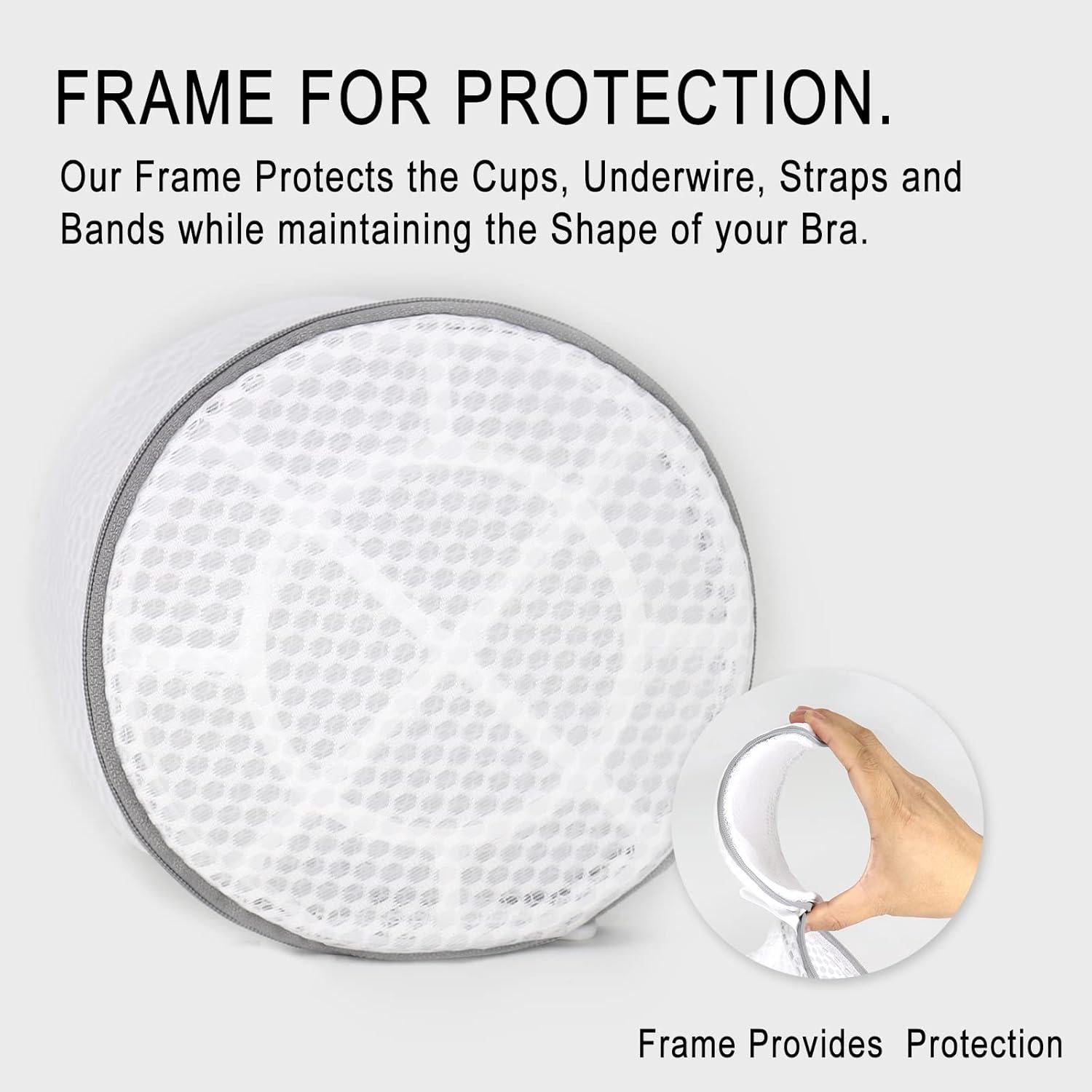 3 Piezas Bolsa de Lavandería Malla Panal Muchfun 17x17 cm