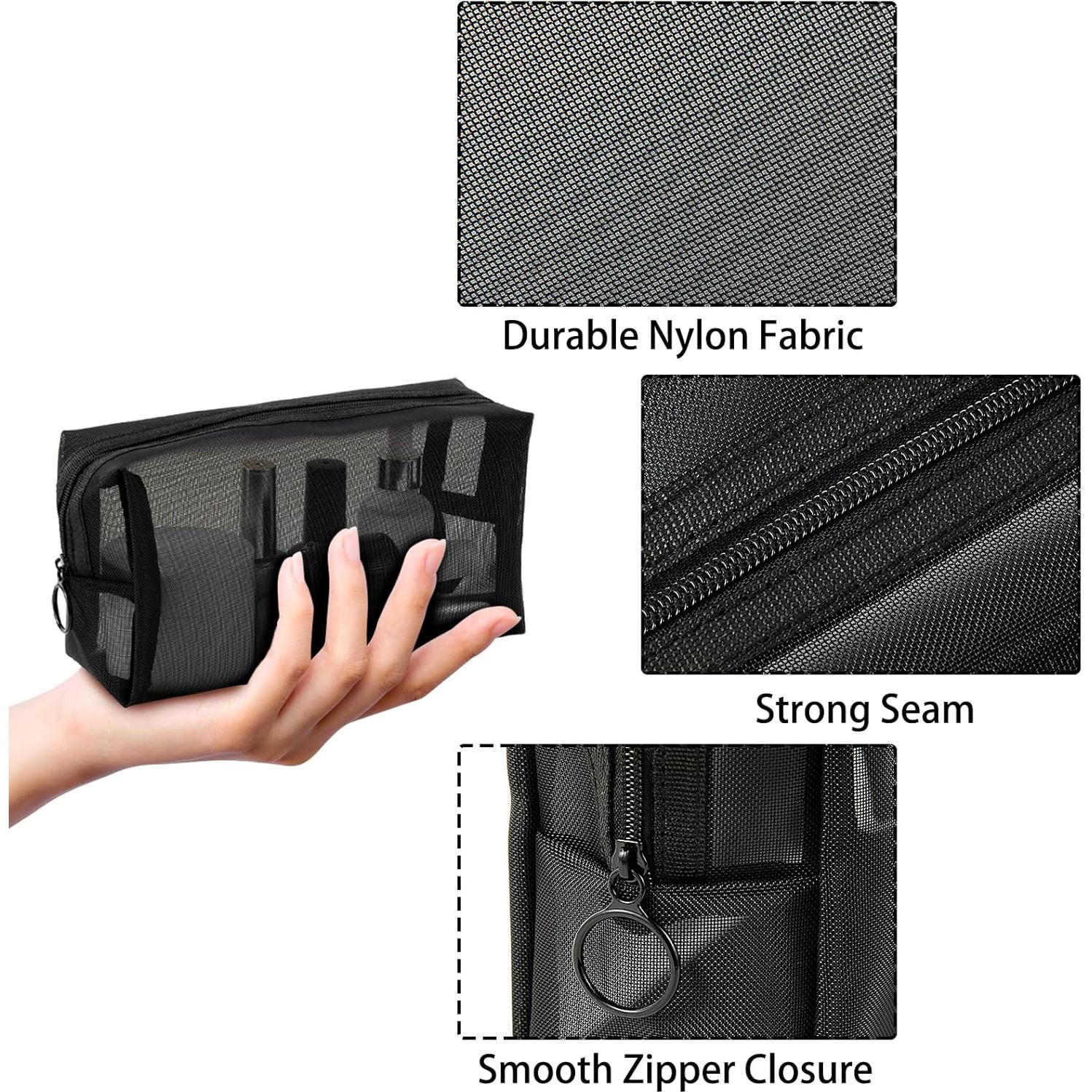 Bolsa de Cosméticos de Malla Unoutur 6 Piezas 20x7.6x12.7cm