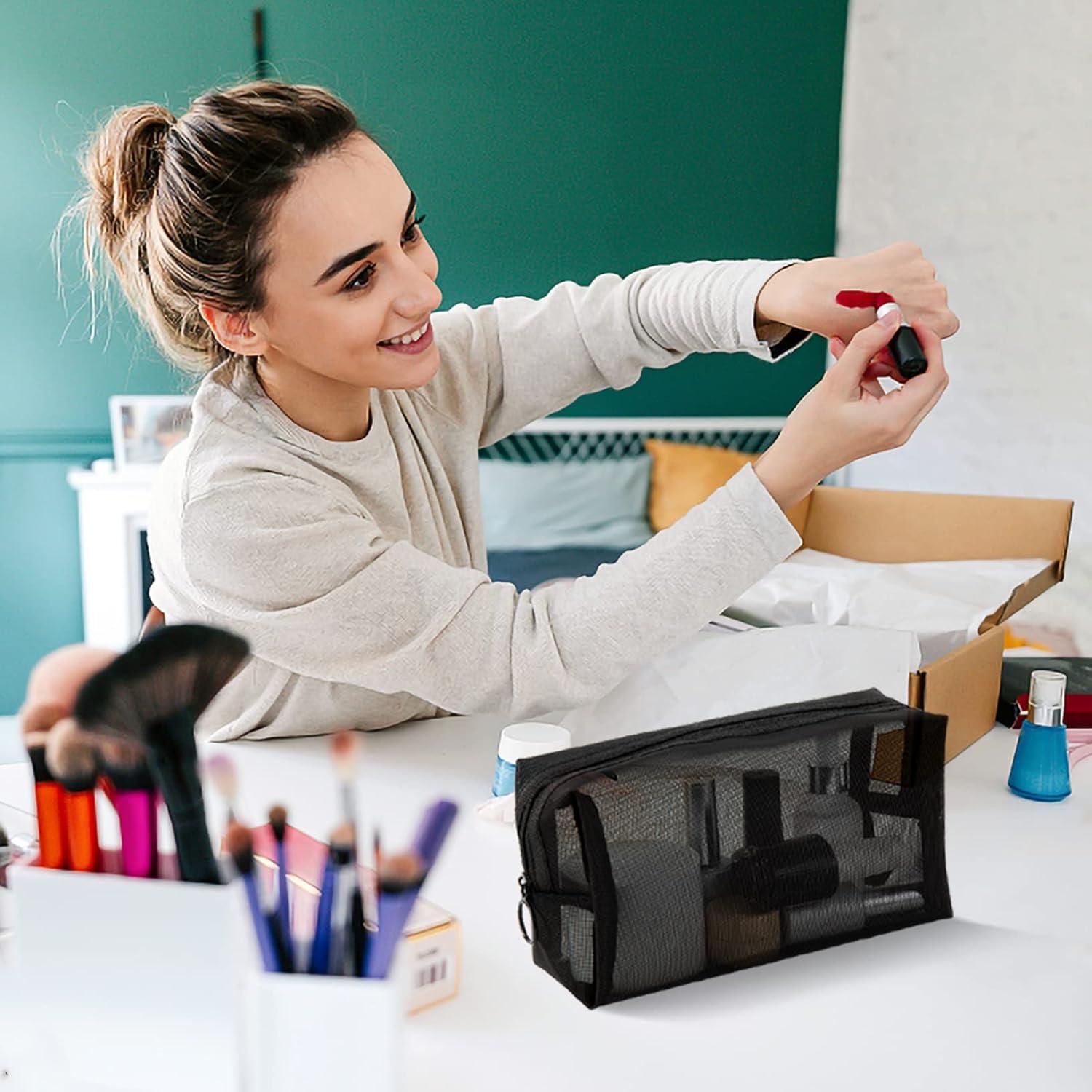 Bolsa de Cosméticos de Malla Unoutur 6 Piezas 20x7.6x12.7cm