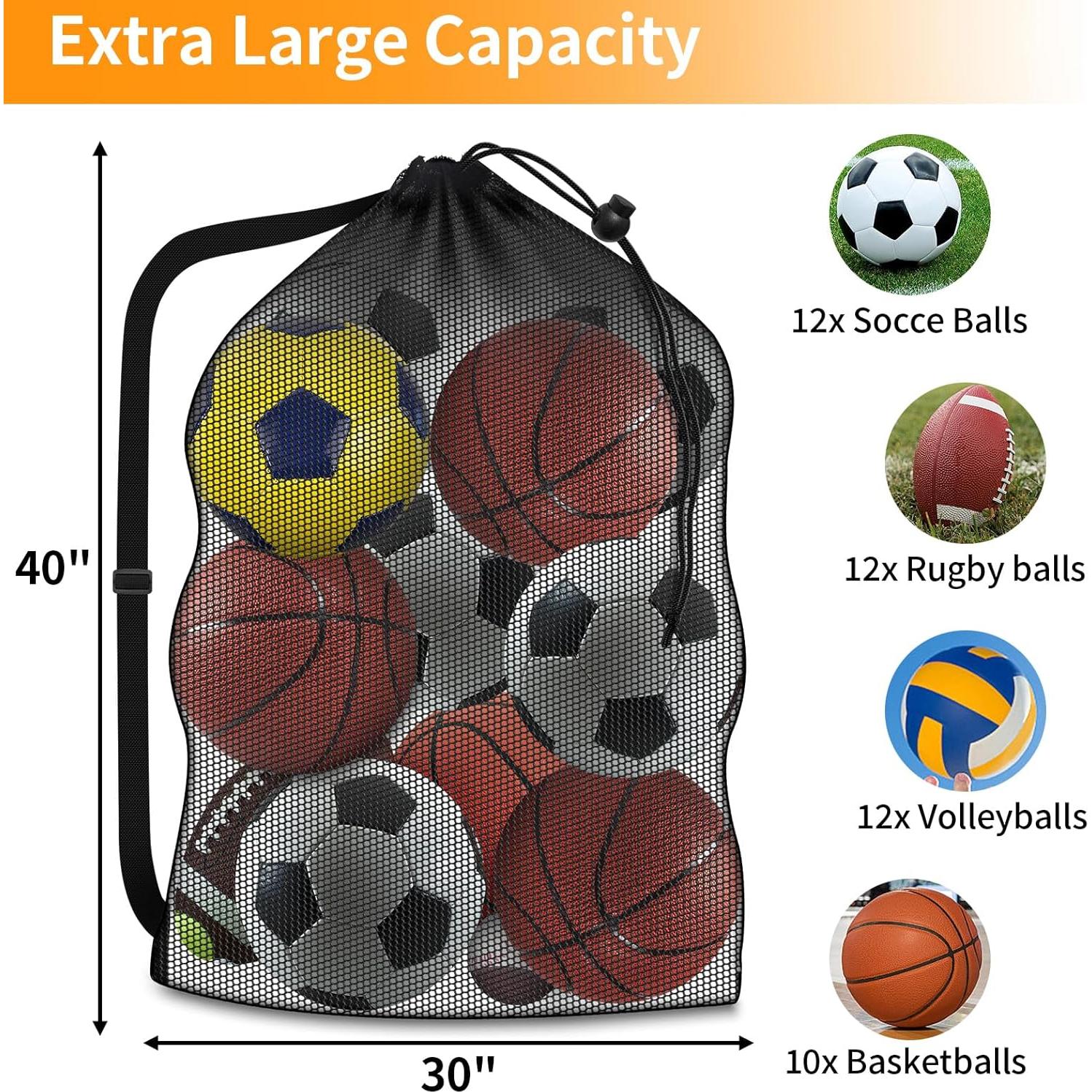 Bolsa de Balones Hoiny Extra Grande 101,6x76,2 cm Malla
