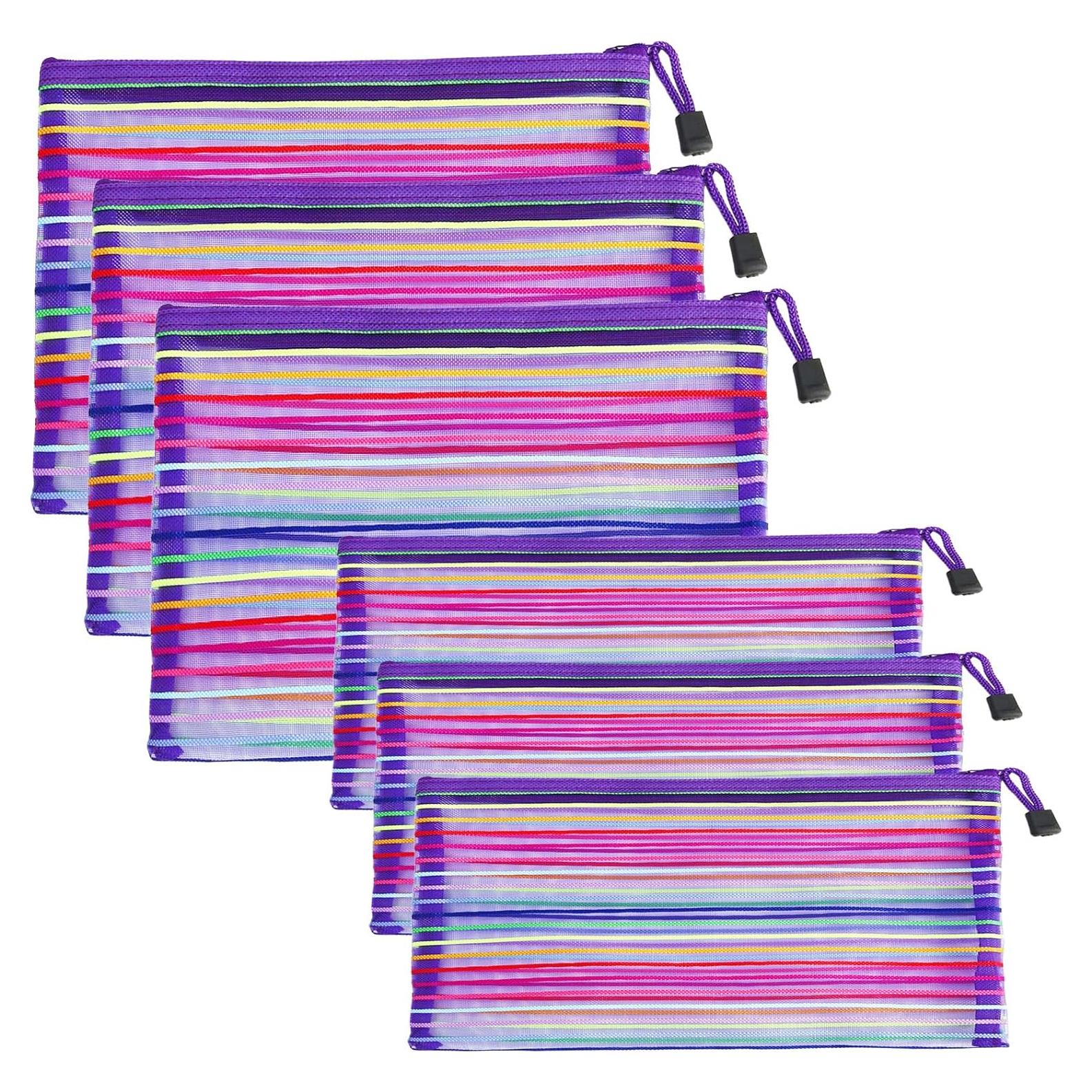 Bolsas de Malla con Cremallera CarryEpic 6 Pcs Púrpura