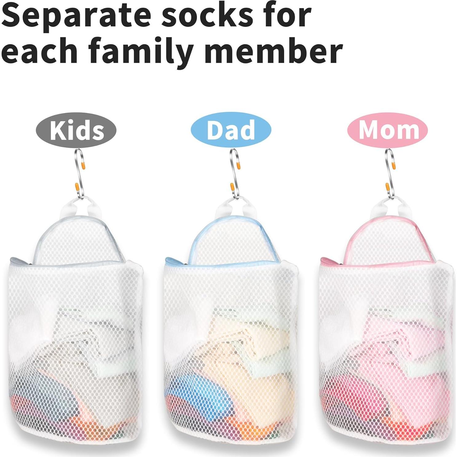 3 Bolsas de Lavandería Colgantes Cociat para Calcetines