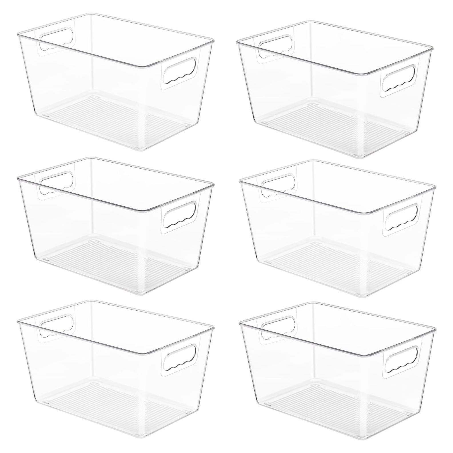 Contenedores Organizadores YIHONG 6 Piezas Transparentes 28x19cm