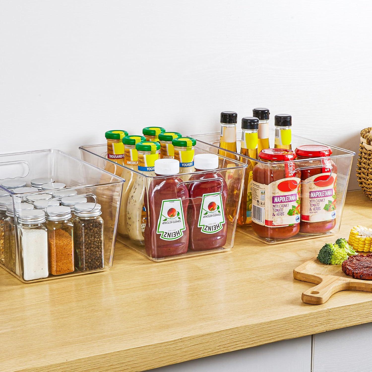 Contenedores Organizadores YIHONG 6 Piezas Transparentes 28x19cm