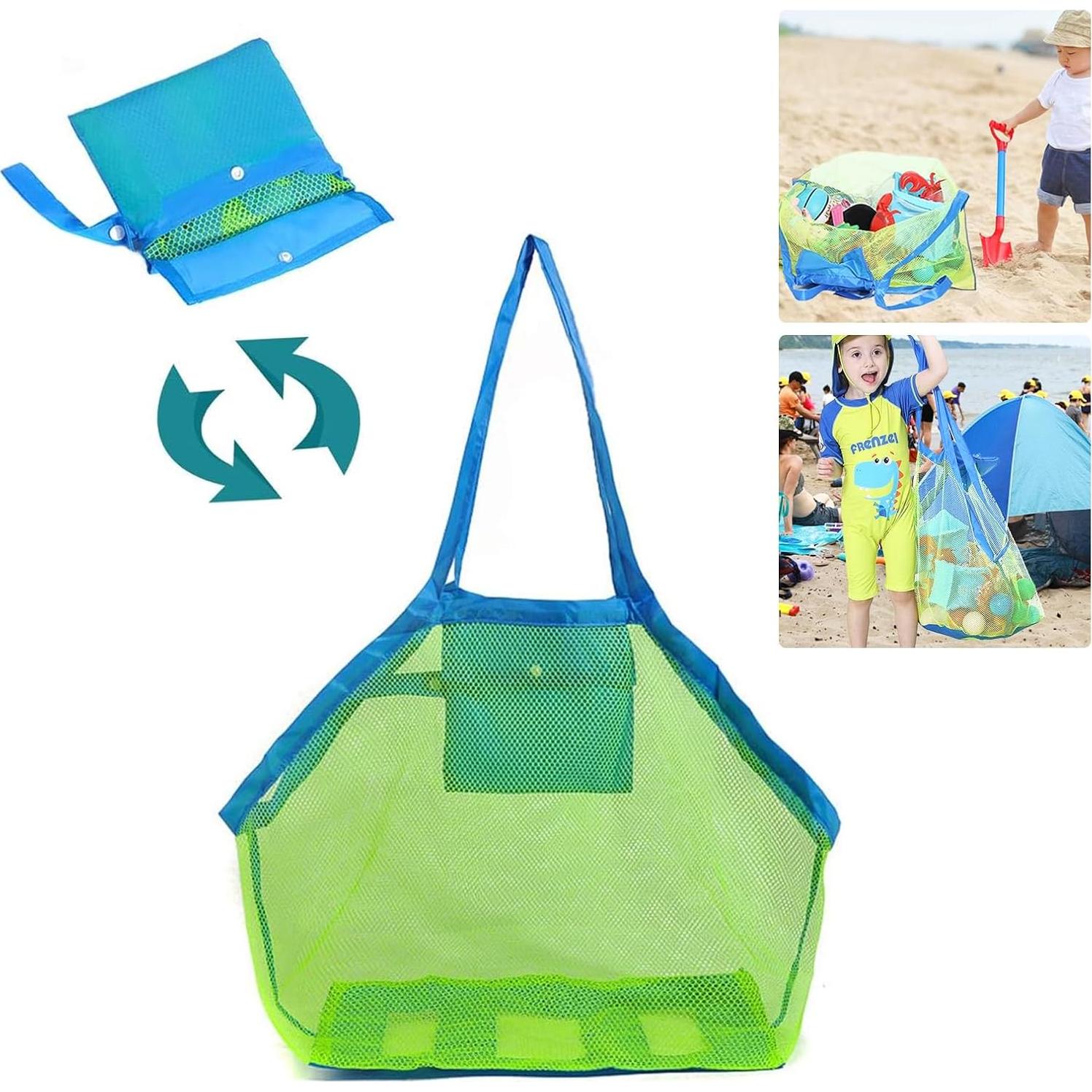 Bolsa de Playa Plegable Septo Grande Malla Azul 0.06 kg