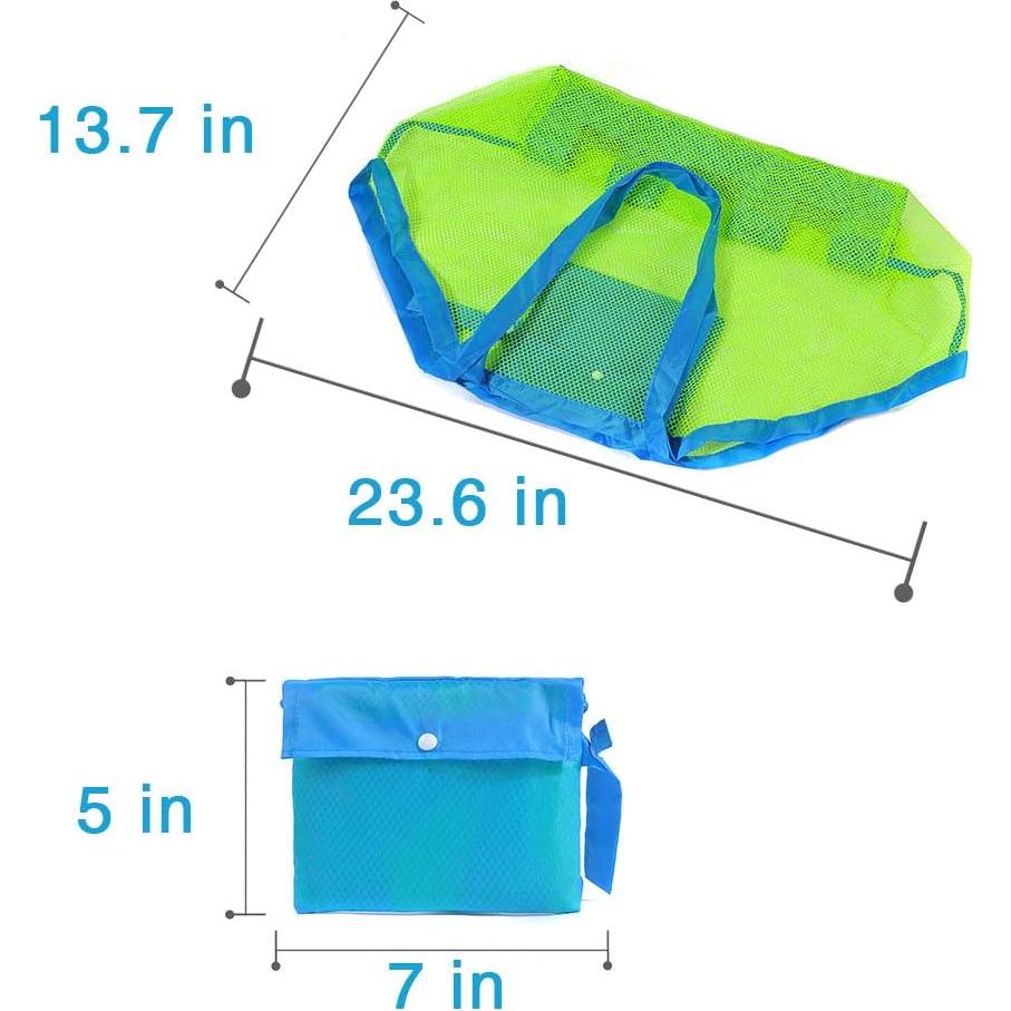 Bolsa de Playa Plegable Septo Grande Malla Azul 0.06 kg