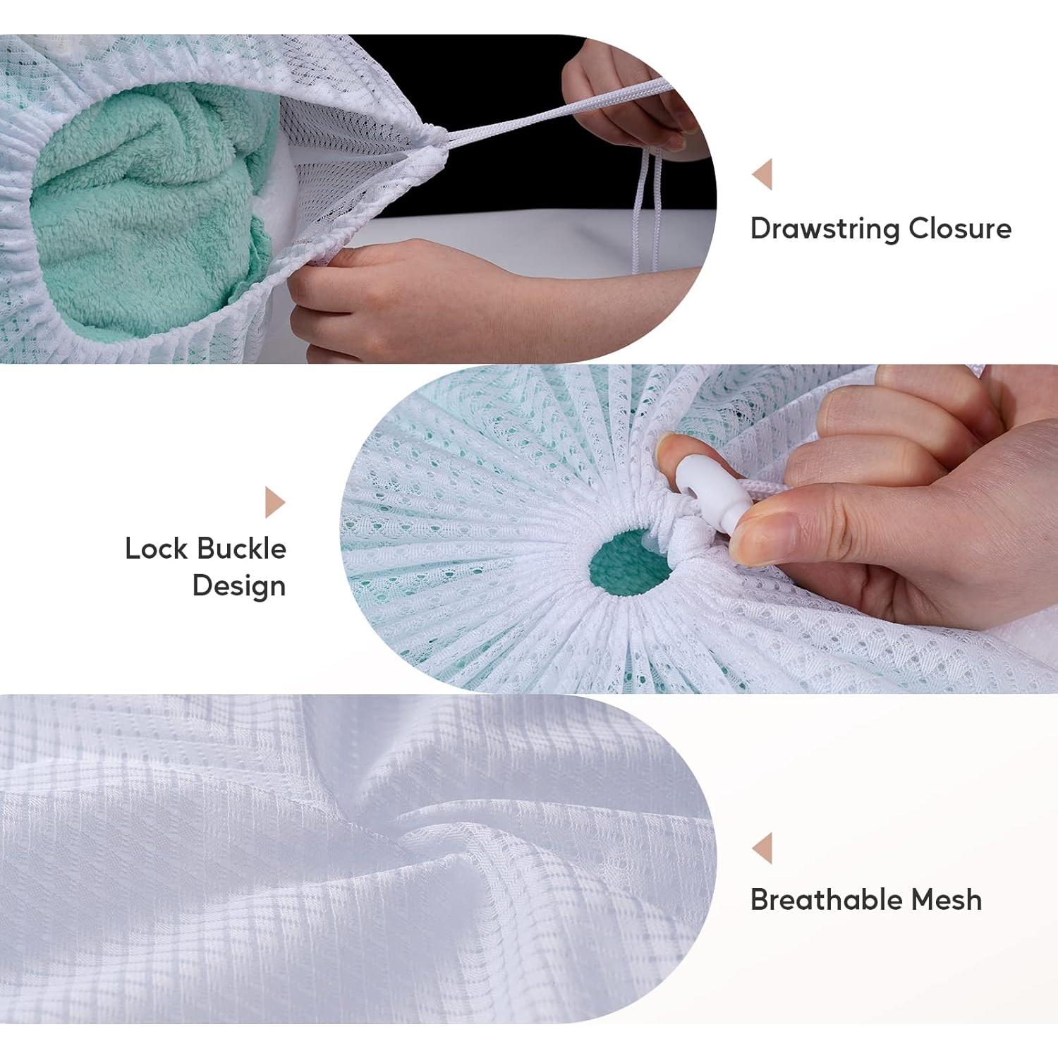 Bolsa de Lavandería de Malla Grande Meowoo 60x91 cm Blanca